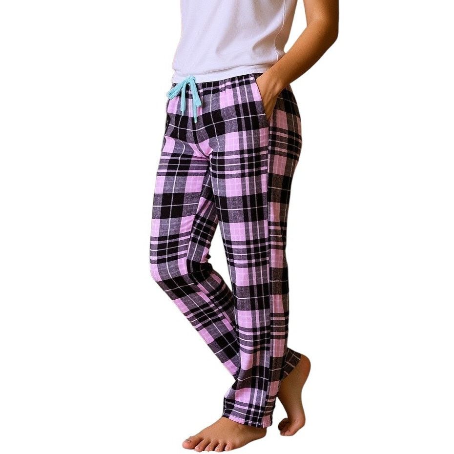 Vera Bradley Vera Bradley Pink Plaid Tie Waist Pajama Pants, S Size 30" / US 8 / IT 44 - 3 Thumbnail