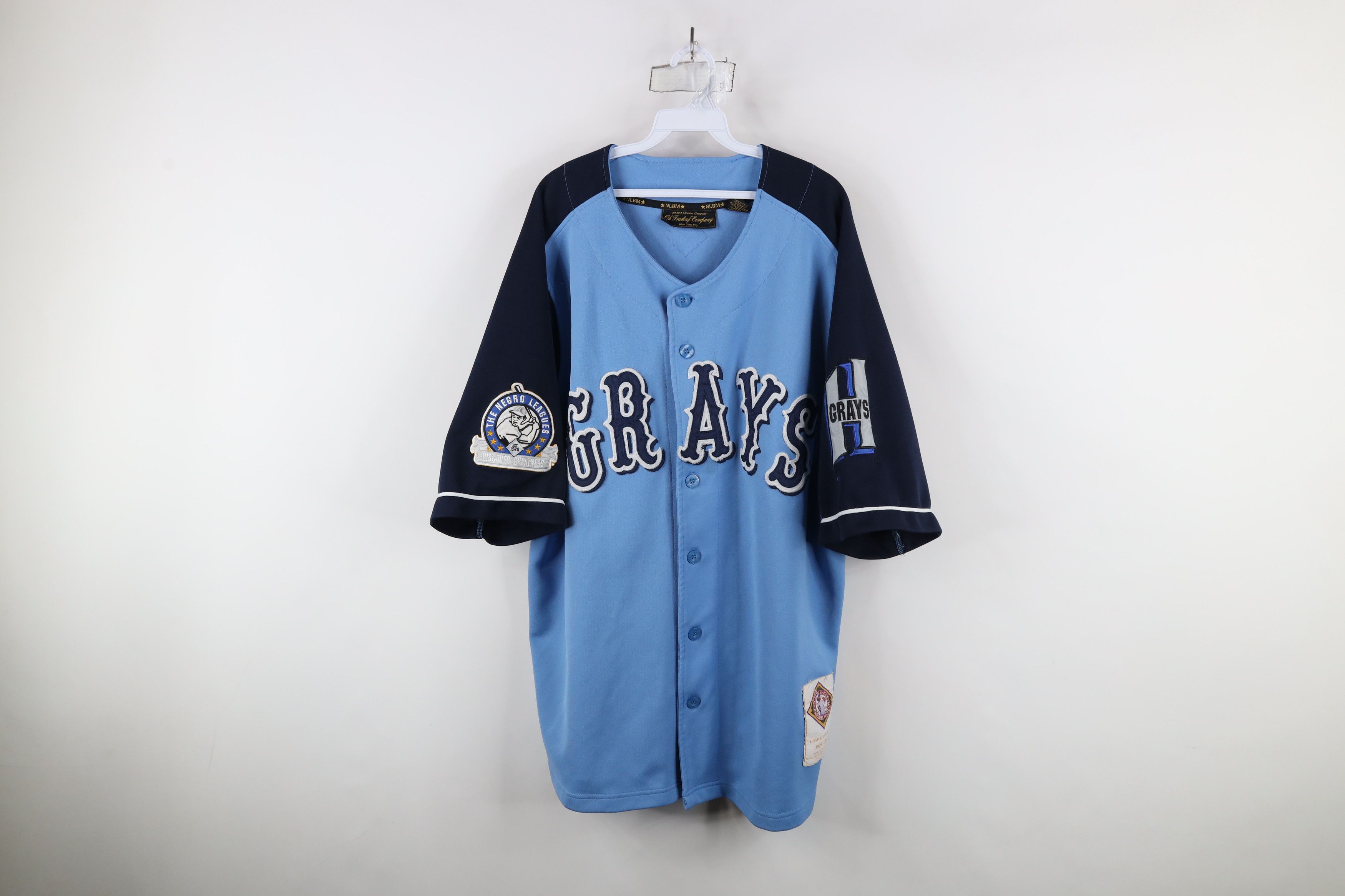 Vintage Vintage 90s Leagues Homestead Grays Baseball Jersey Blue Size US XXL / EU 58 / 5 - 1 Thumbnail
