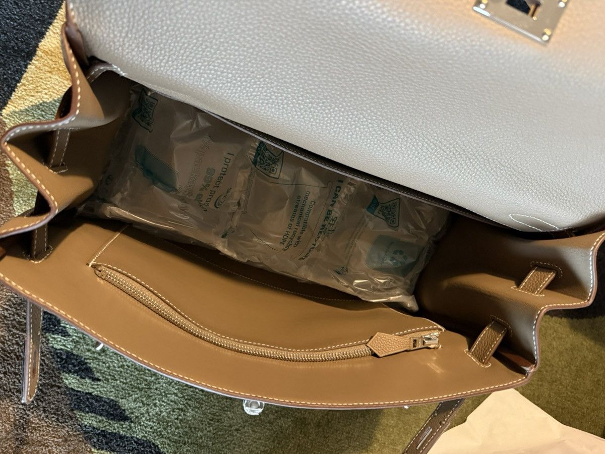 Hermes Hermès MAXI Kelly 42 Togo Leather Étoupe Size 42 - 16 Thumbnail