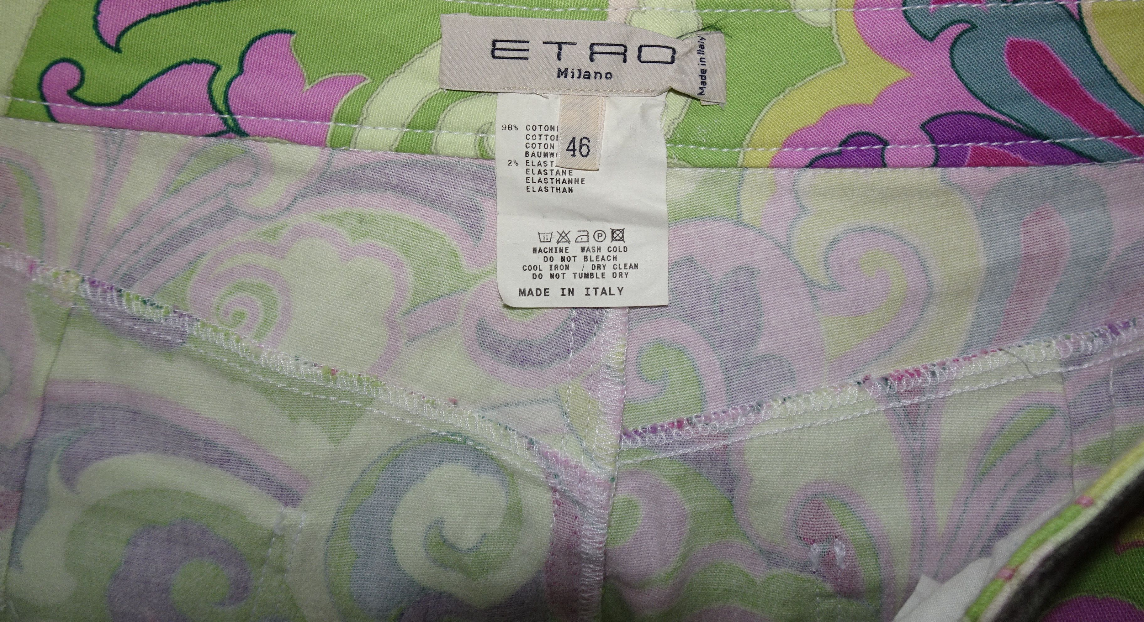 Etro ETRO PAISLEY PRINT COTTON SKIRT Size 32" / US 10 / IT 46 - 5 Thumbnail