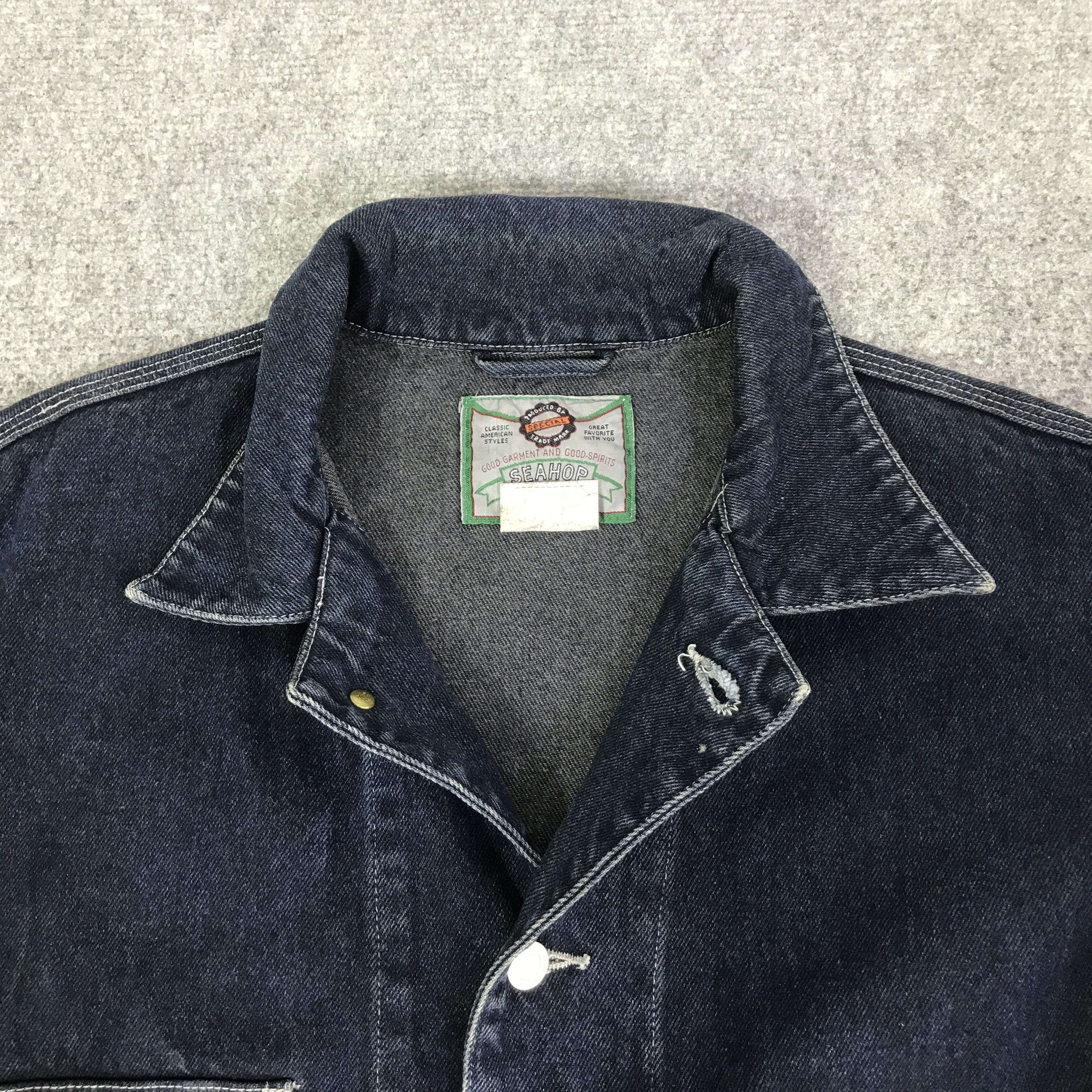 Japanese Brand SEAHOP DENIM JACKET K115B7 Size US L / EU 52-54 / 3 - 8 Thumbnail