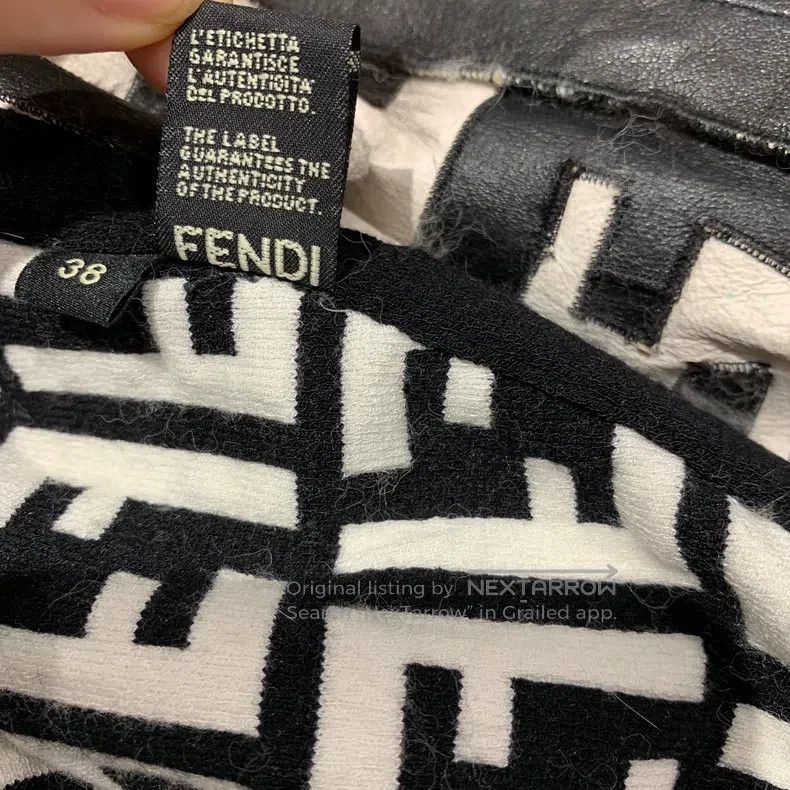 Other Fendi Patchwork Logo Embroidered Collar Long Sleeve Jacket Size XXS / US 00 / IT 34 - 5 Thumbnail