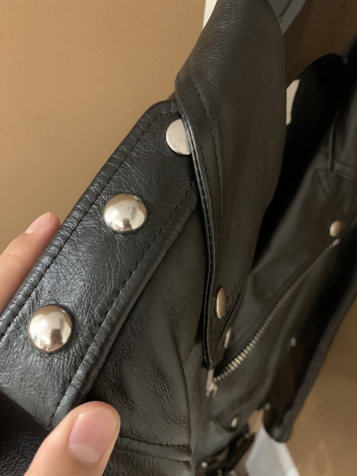 Celine Celine 2023FW Studded Calfskin biker jacket Size US S / EU 44-46 / 1 - 4 Thumbnail