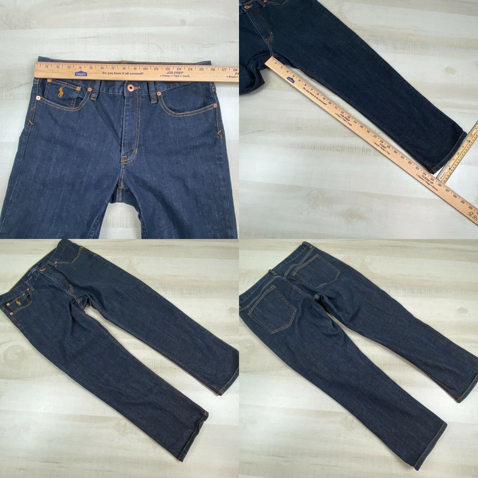 Polo Ralph Lauren Ralph Lauren Sport Women's Cropped Blue Denim Jeans 10 32x25 Mid Rise Stretch Size 32" / US 10 / IT 46 - 8 Thumbnail