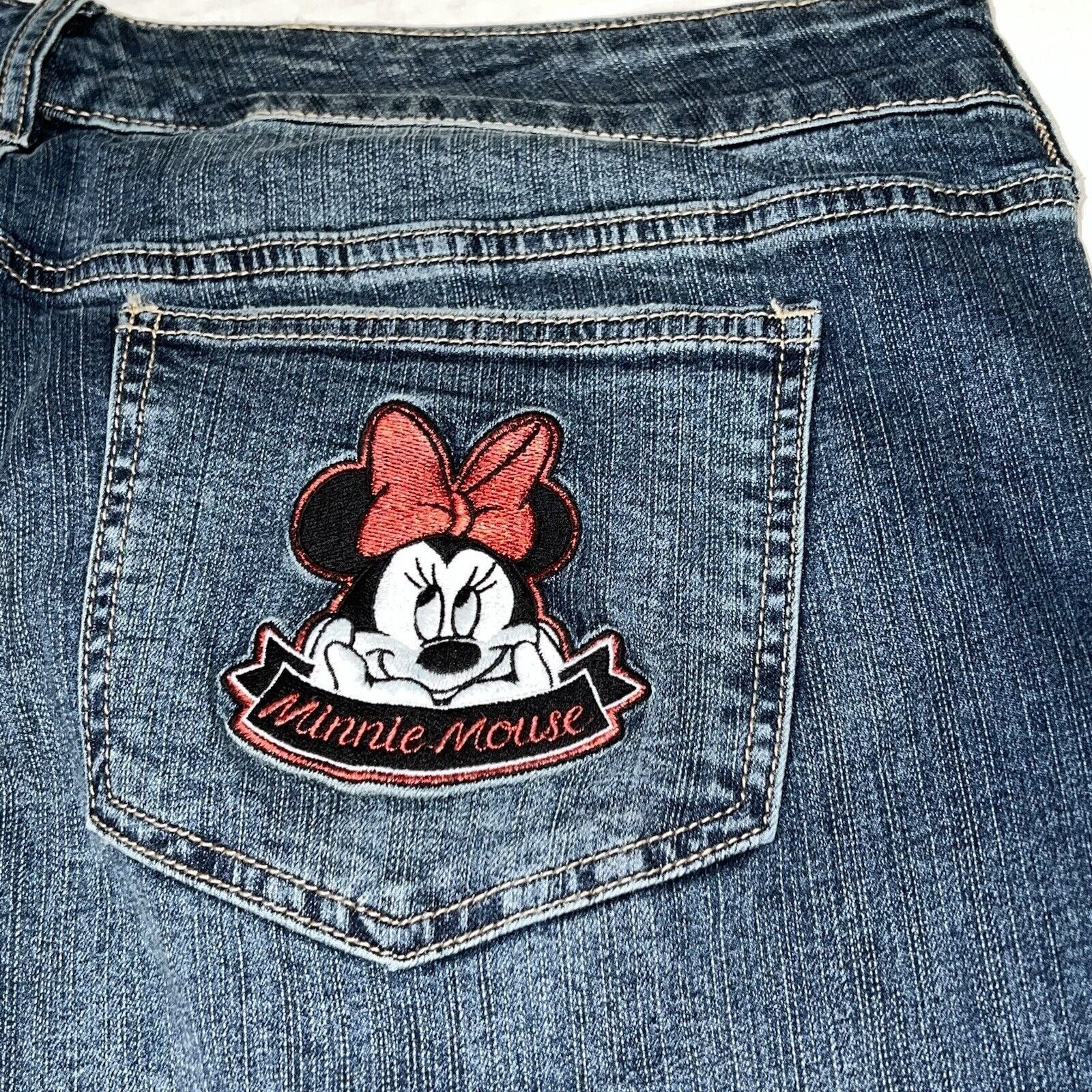 Disney Torrid Jeans Womens Plus 22 Disney Patches Skinny High Rise Size 22" - 6 Thumbnail