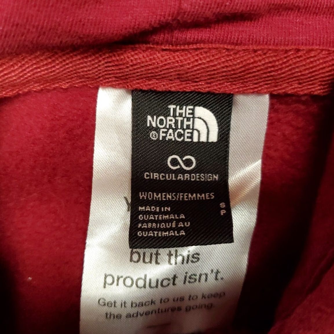 The North Face VINTAGE The North Face Hoodie Womens S Maroon Logo Front Hooded Pullover Sweatshirt Size S / US 4 / IT 40 - 5 Thumbnail