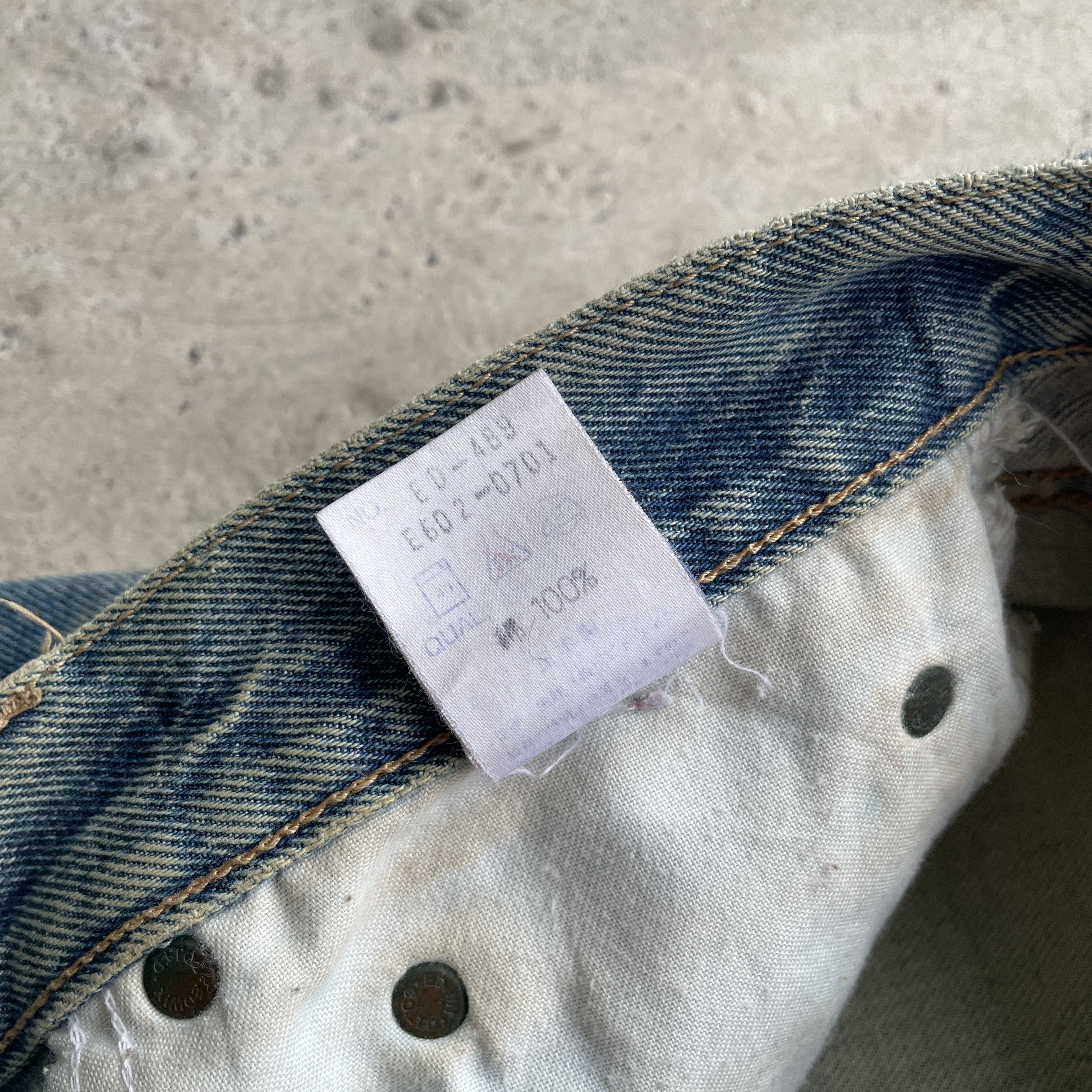 Edwin × Vintage 90s EDWIN RUSTY JEANS DISTRESSED DENIM FADED PANTS W30 Size US 30 / EU 46 - 8 Thumbnail