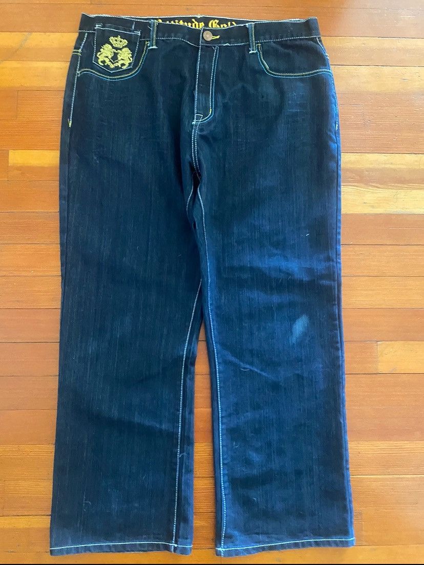 Other × Vintage Attitude Gold Embroidered baggy jeans Size US 40 / EU 56 - 2 Thumbnail