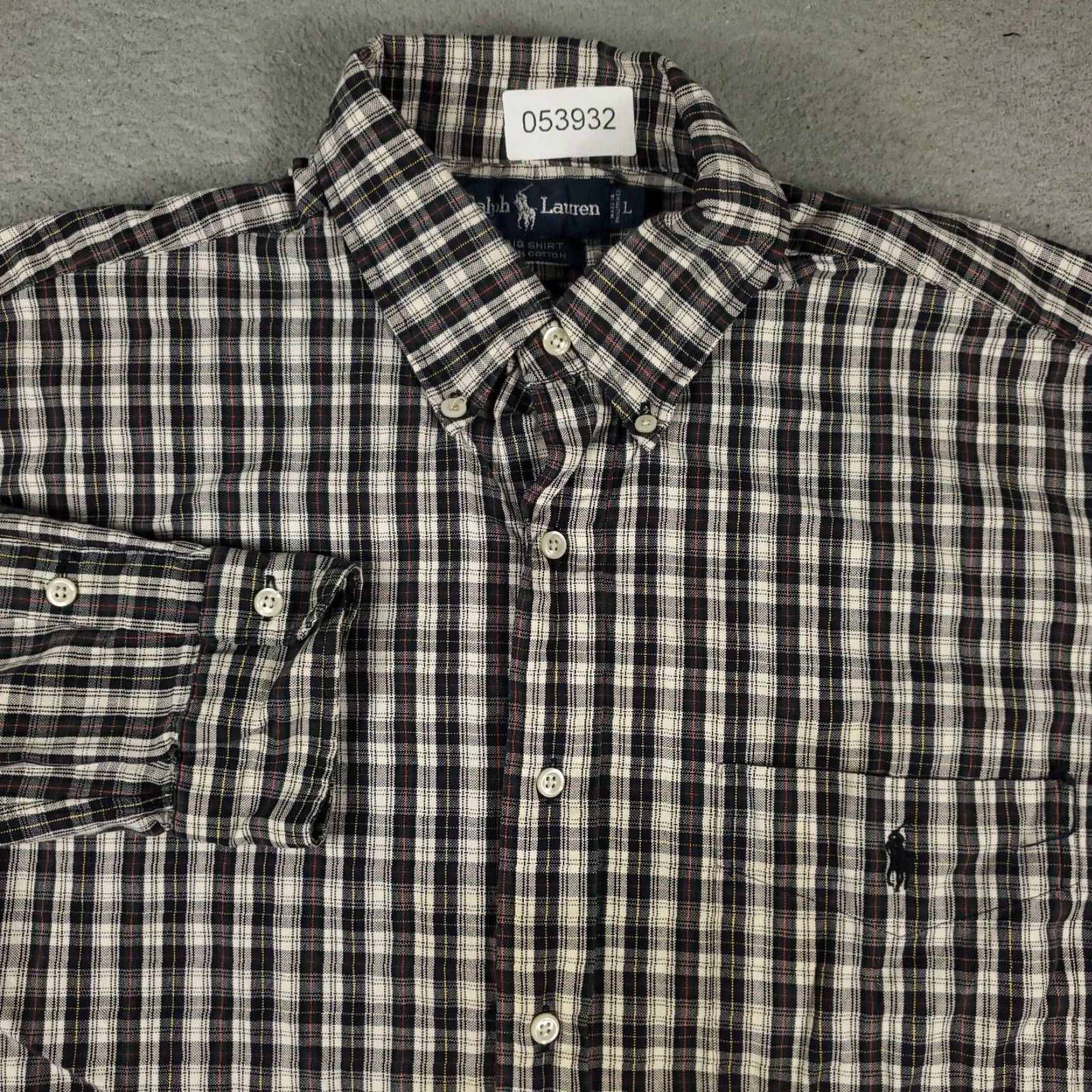 Ralph Lauren Ralph Lauren Shirt Mens Large Blue Plaid Button-Up Long Sleeve Casual Classic Preppy American Logo Pocket, 100% Cotton, Regular Fit Size US L / EU 52-54 / 3 - 2 Thumbnail