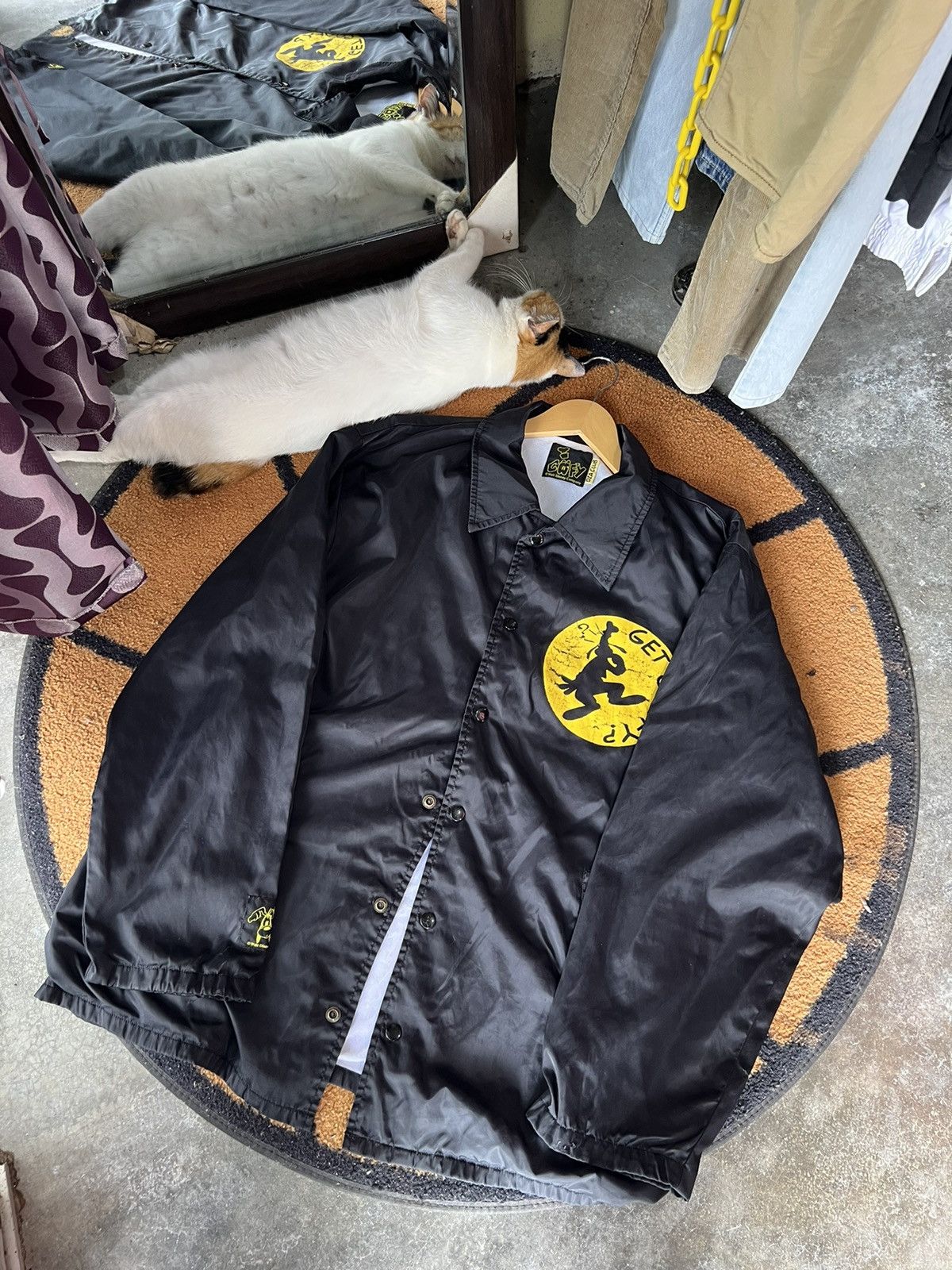 Cartoon Network 🔥Vintage Goofy Inspired Wu Tang Button Jacket Size US XL / EU 56 / 4 - 2 Thumbnail