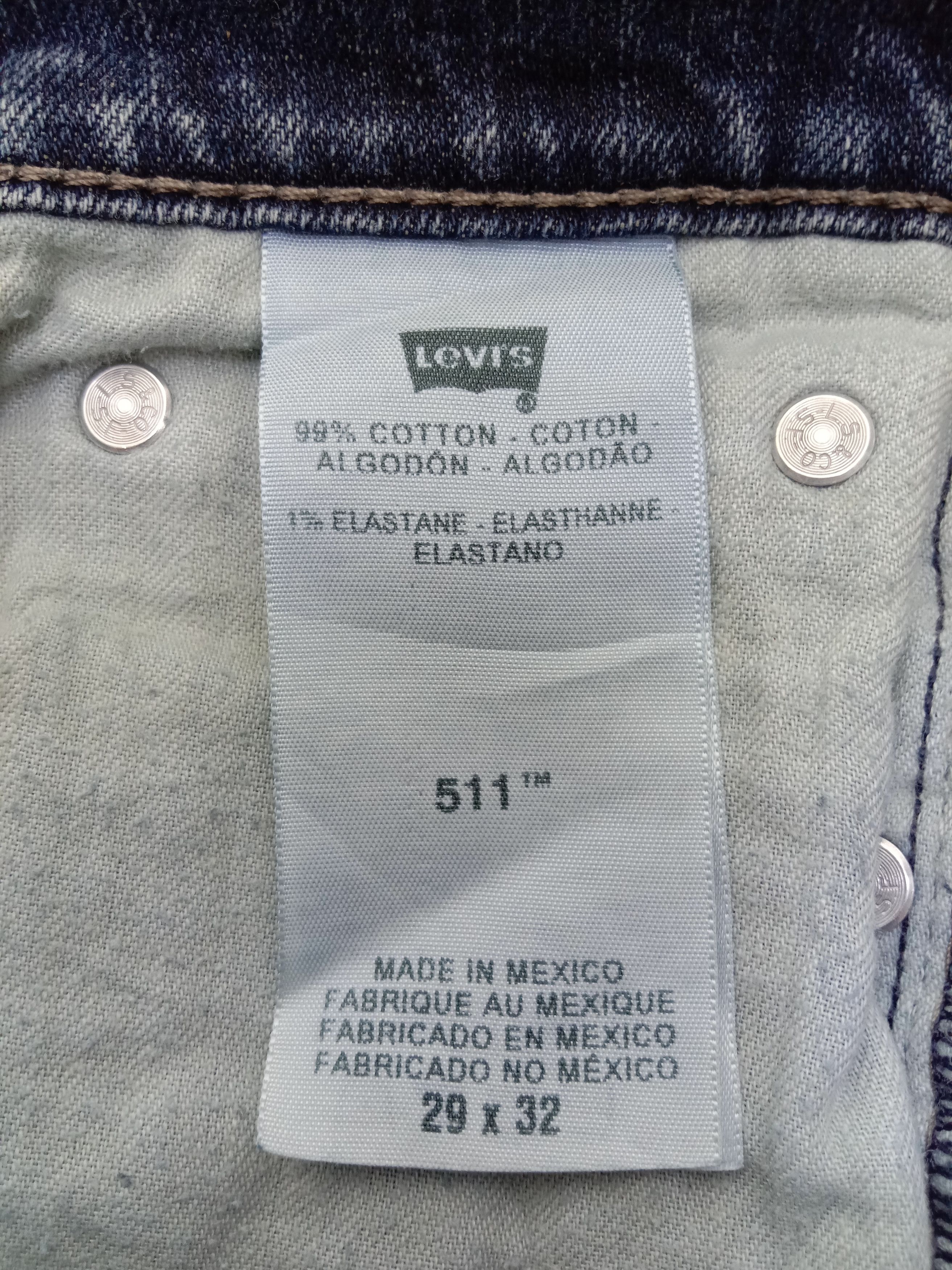 Levi's Vintage Levi's 511 Jeans Faded Dark Blue Slim Fit Denim Size US 30 / EU 46 - 14 Thumbnail