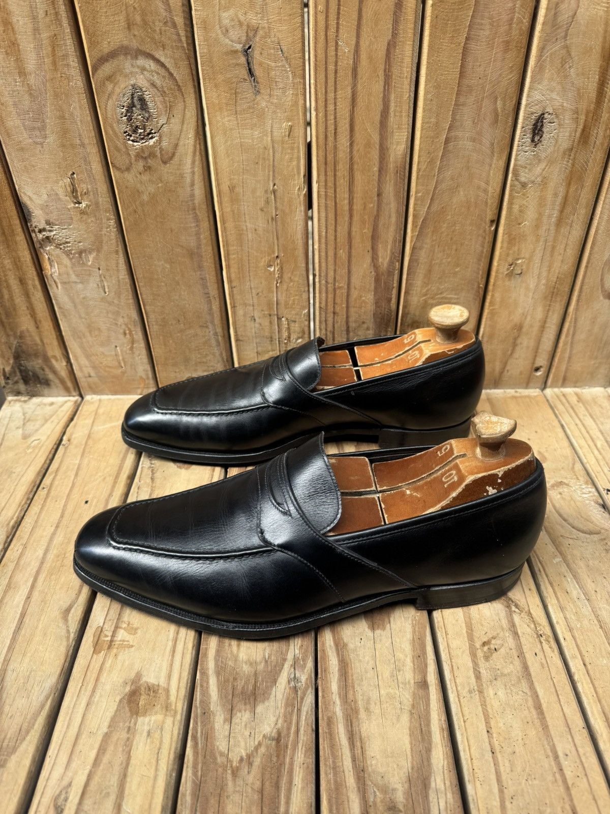 George Cleverley George cleverly black slip on men’s leather loafers US 10 E Size US 10 / EU 43 - 9 Thumbnail