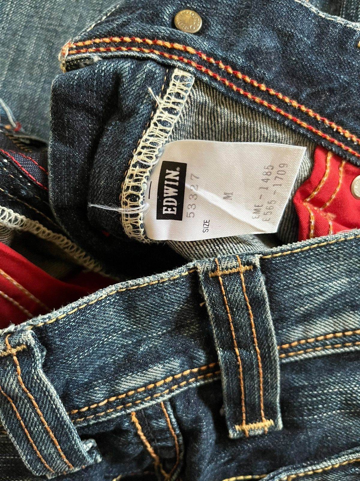 Edwin Vintage Japanese Edwin Flared Buckle Back Distressed Jeans Size 32" / US 10 / IT 46 - 9 Thumbnail