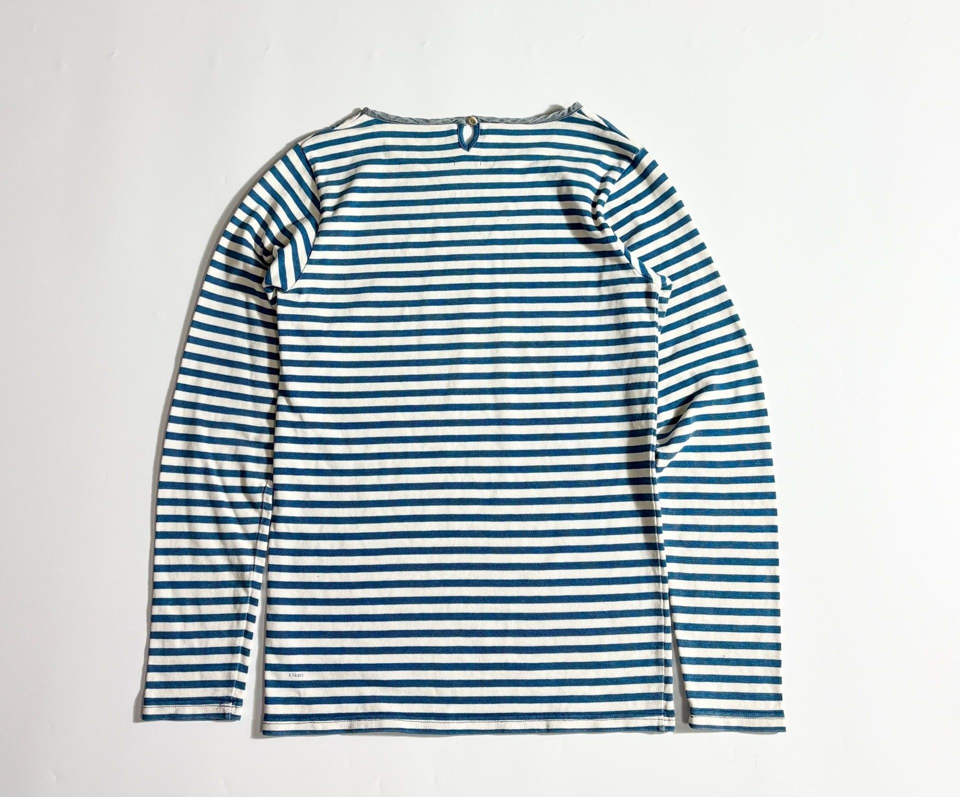 Visvim Visvim Border Long Indigo Stripe Longsleeve Size US S / EU 44-46 / 1 - 2 Thumbnail