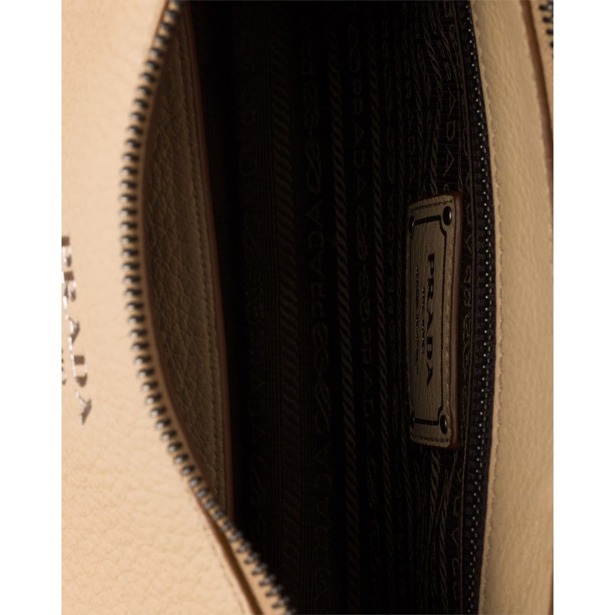 Prada PRADA Aimee Large $4200 Sand Beige Leather Shoulder Bag New Size ONE SIZE - 4 Thumbnail