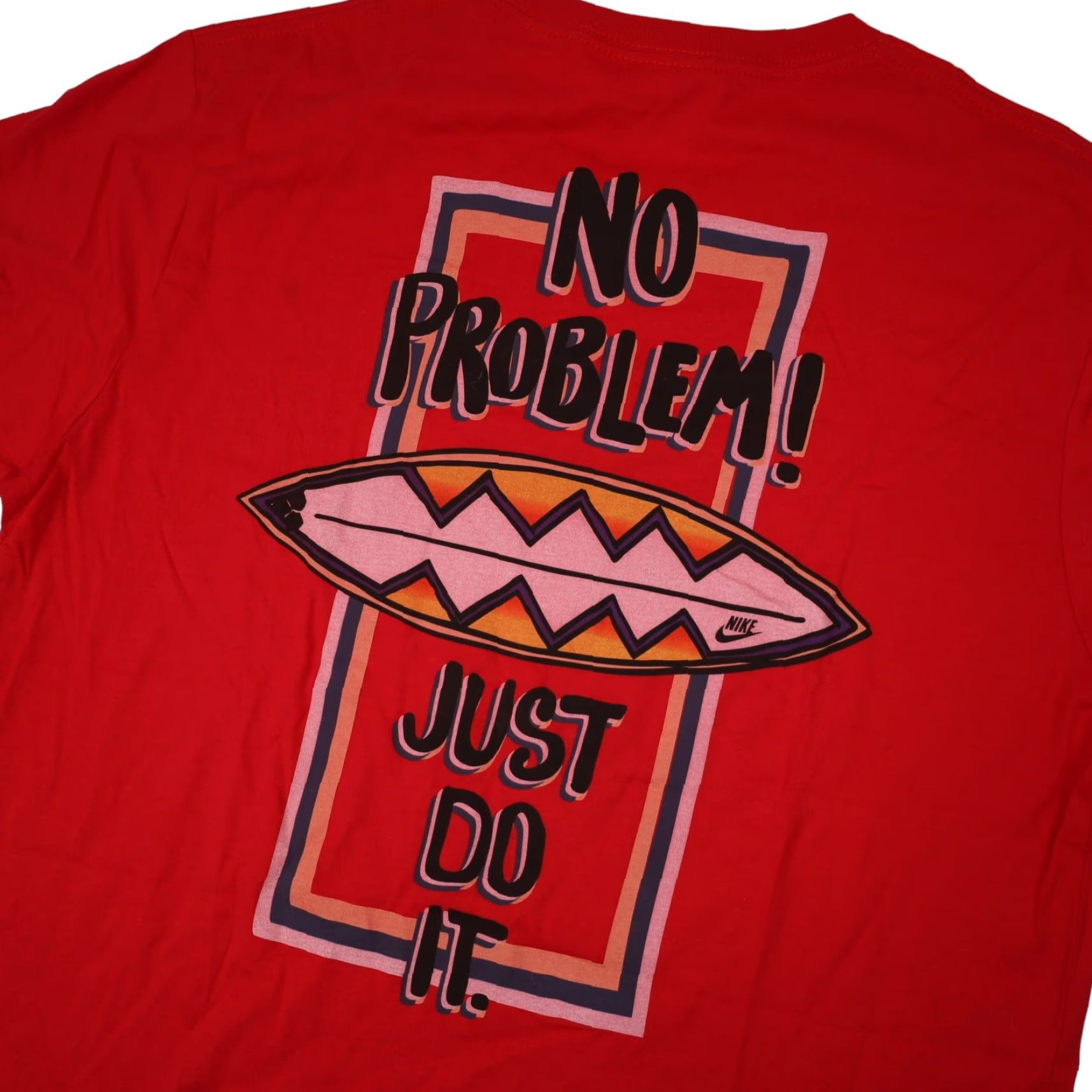 Nike VINTAGE Nike No Shoes, No Shirt, No Problem Surf Graphic Mens XL T Shirt Red Size US XL / EU 56 / 4 - 7 Thumbnail