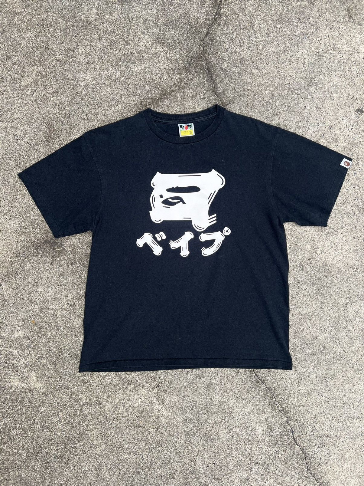 A BATHING APE × NUMBER NINE Ｔシャツ BLK ⁠★ NUMBER (N)INE × A BATHING APE 9周年記念 Tシャツ 黒 ブラック