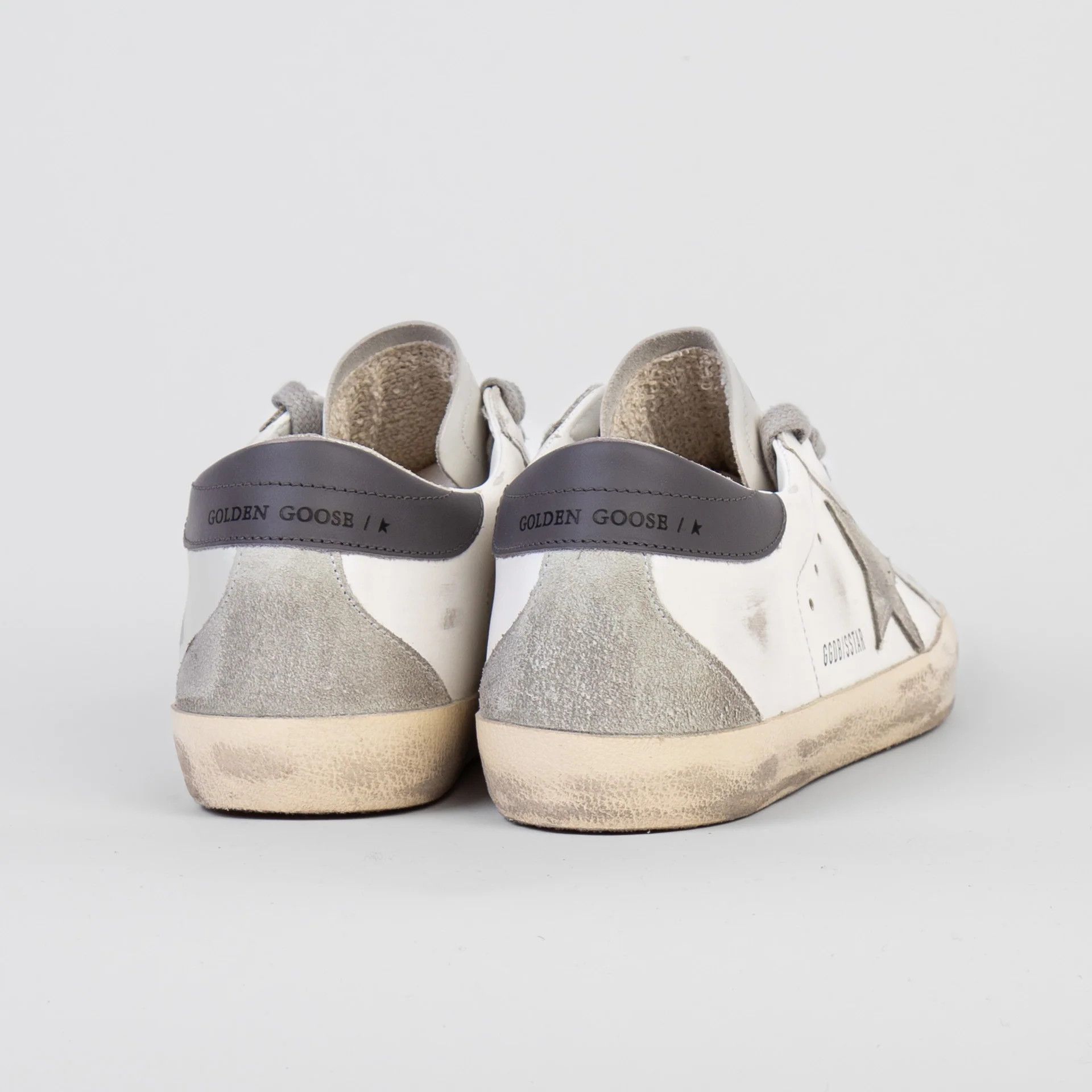 Golden Goose o1s22i1n1224 Leather Super-Star Sneakers in White Grey Size US 11 / IT 41 - 8 Thumbnail