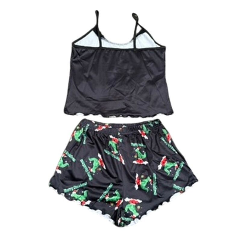 Shein Woman's Dino Merry Christmas Pajama Set in Black, Size S Size ONE SIZE - 2 Thumbnail