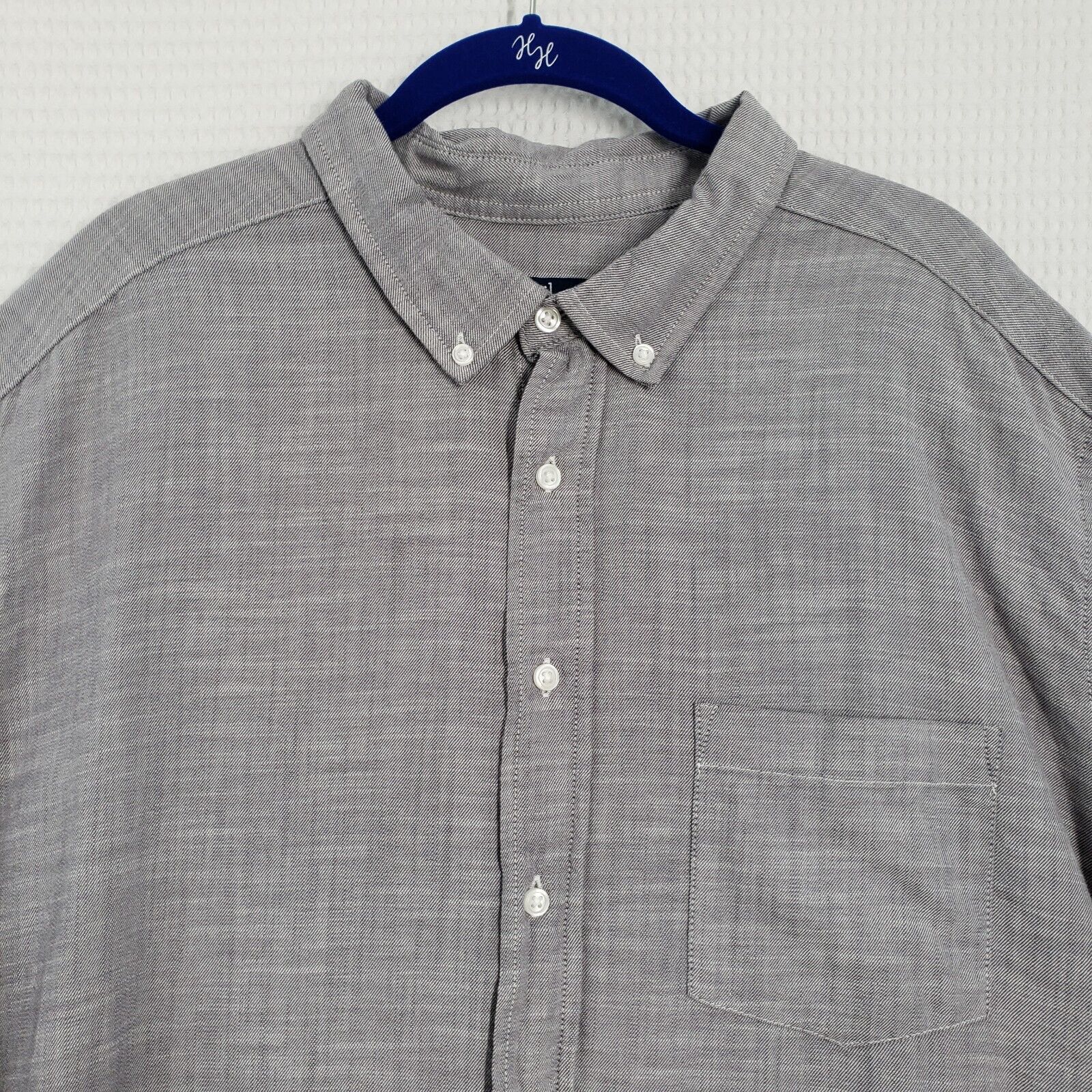 George George Button Down Shirt Mens 2XL Gray Short Sleeve Classic Size US XXL / EU 58 / 5 - 7 Thumbnail