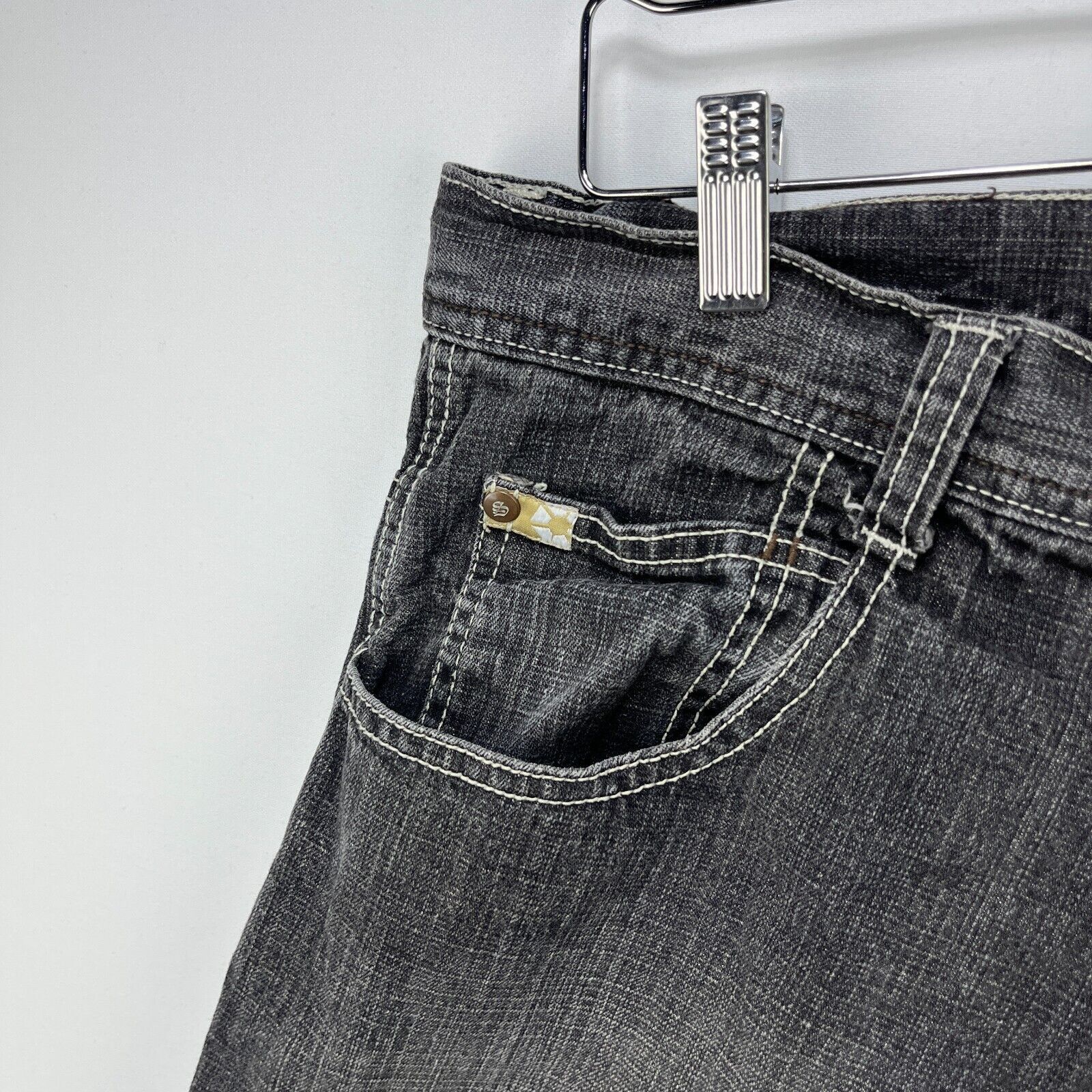 Southpole × Vintage Vintage Y2K South Pole Black Faded Baggy Denim Shorts 34 Size US 34 / EU 50 - 6 Thumbnail
