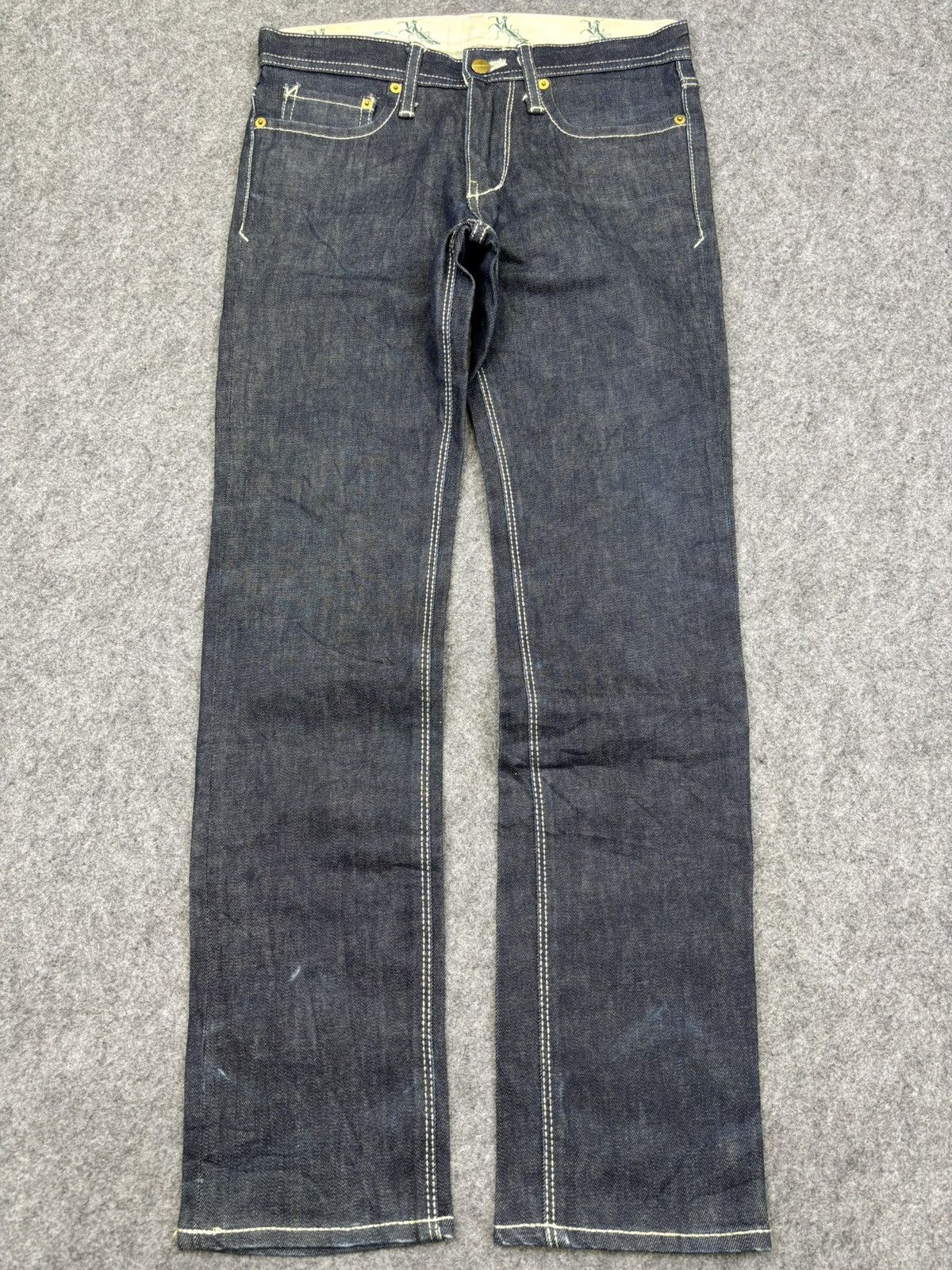Japanese Brand PHENOMENON Tokyo Japanese Designer Skinny 10Oz Denim F751 Size US 29 - 15 Thumbnail
