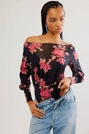 Free People Free people Floral Black and Pink Long Sleeve Bodysuit med Size M / US 6-8 / IT 42-44 - 8 Thumbnail