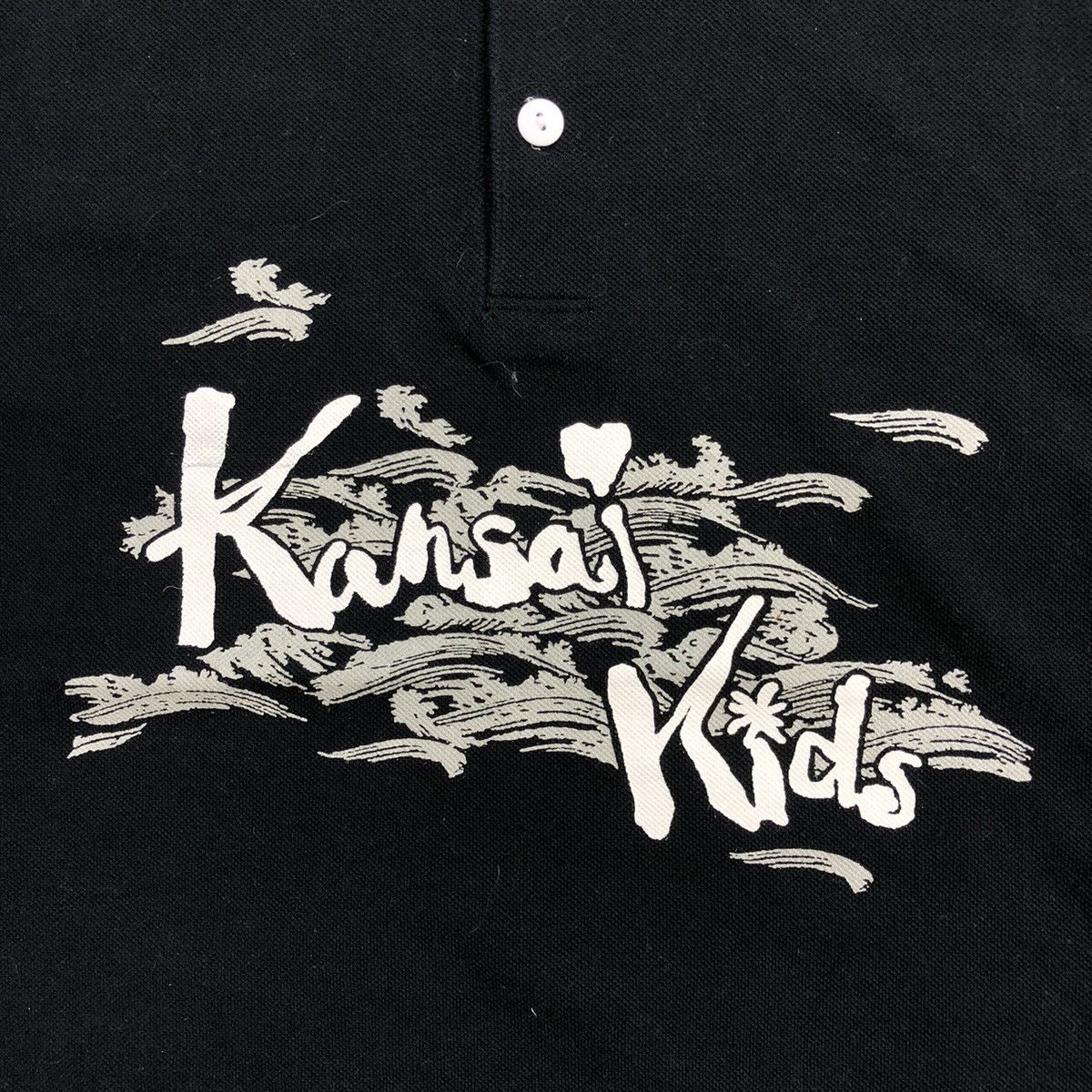 Designer × Japanese Brand × Kansai Yamamoto 1990s Kansai Yamamoto Kids Iconic Design Polo Shirt Size US M / EU 48-50 / 2 - 4 Thumbnail