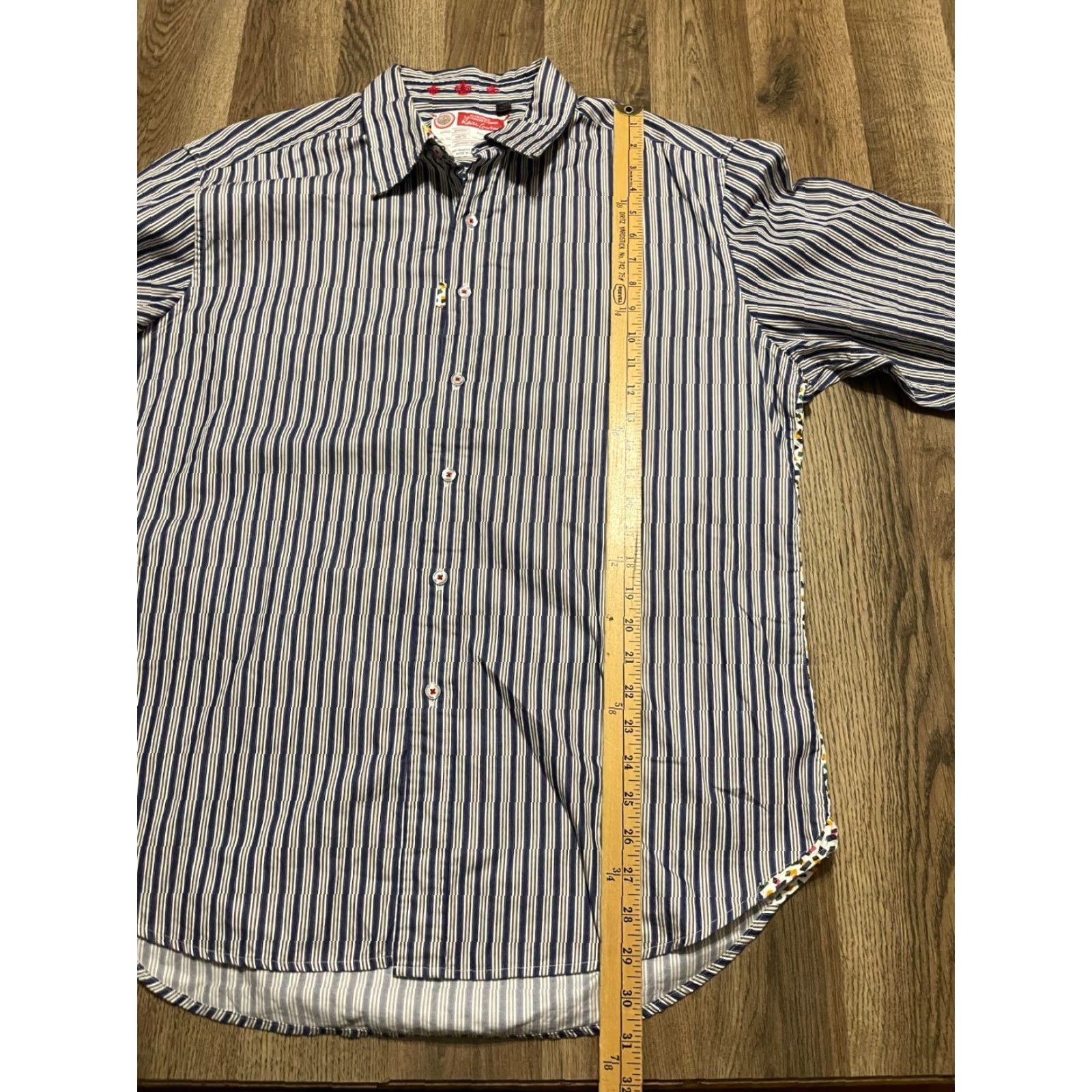 Vintage Robin Graham Shirt Mens XL Blue White Brown Long Sleeve Button Up Size US XL / EU 56 / 4 - 6 Thumbnail