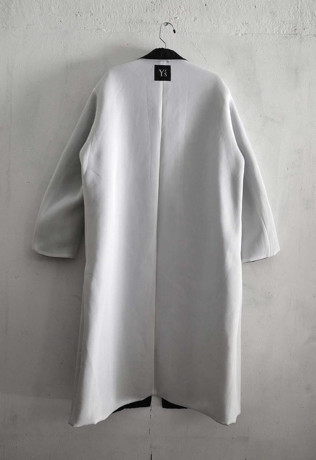 Yohji Yamamoto Vintage Double Faced Long Jacket Trench Coat Black White Size US L / EU 52-54 / 3 - 8 Thumbnail