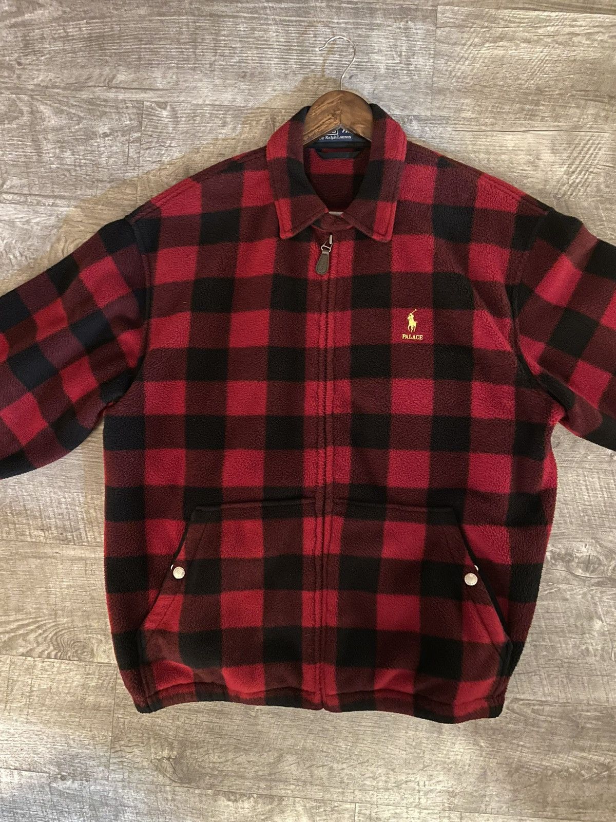 Palace ralph lauren polar fleece harrington glen plaid best sale