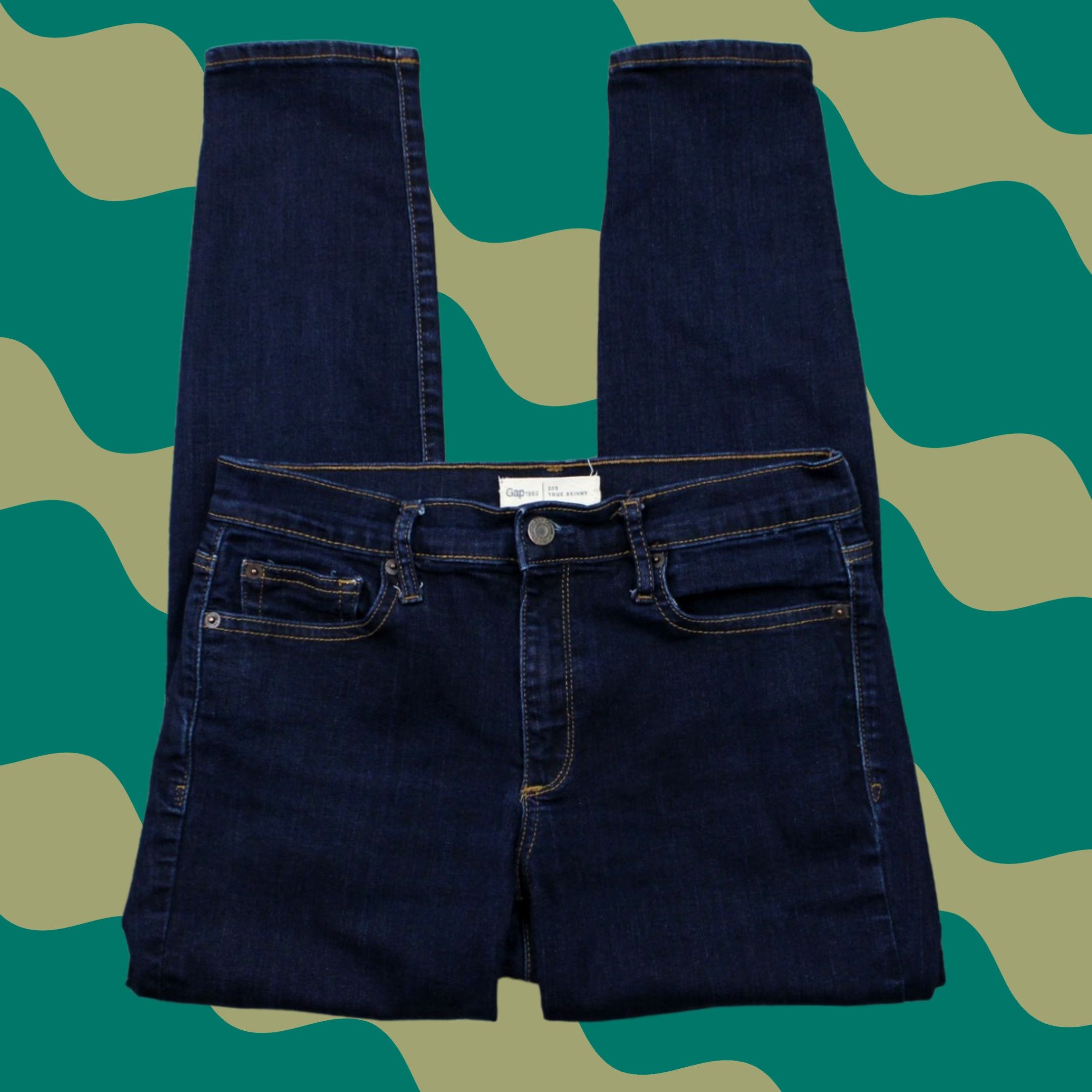 Gap GAP True Skinny Jeans Womens 6 Blue Denim 5-Pocket Stretch 26" Inseam Jeans Size 28" / US 6 / IT 42 - 1 Thumbnail