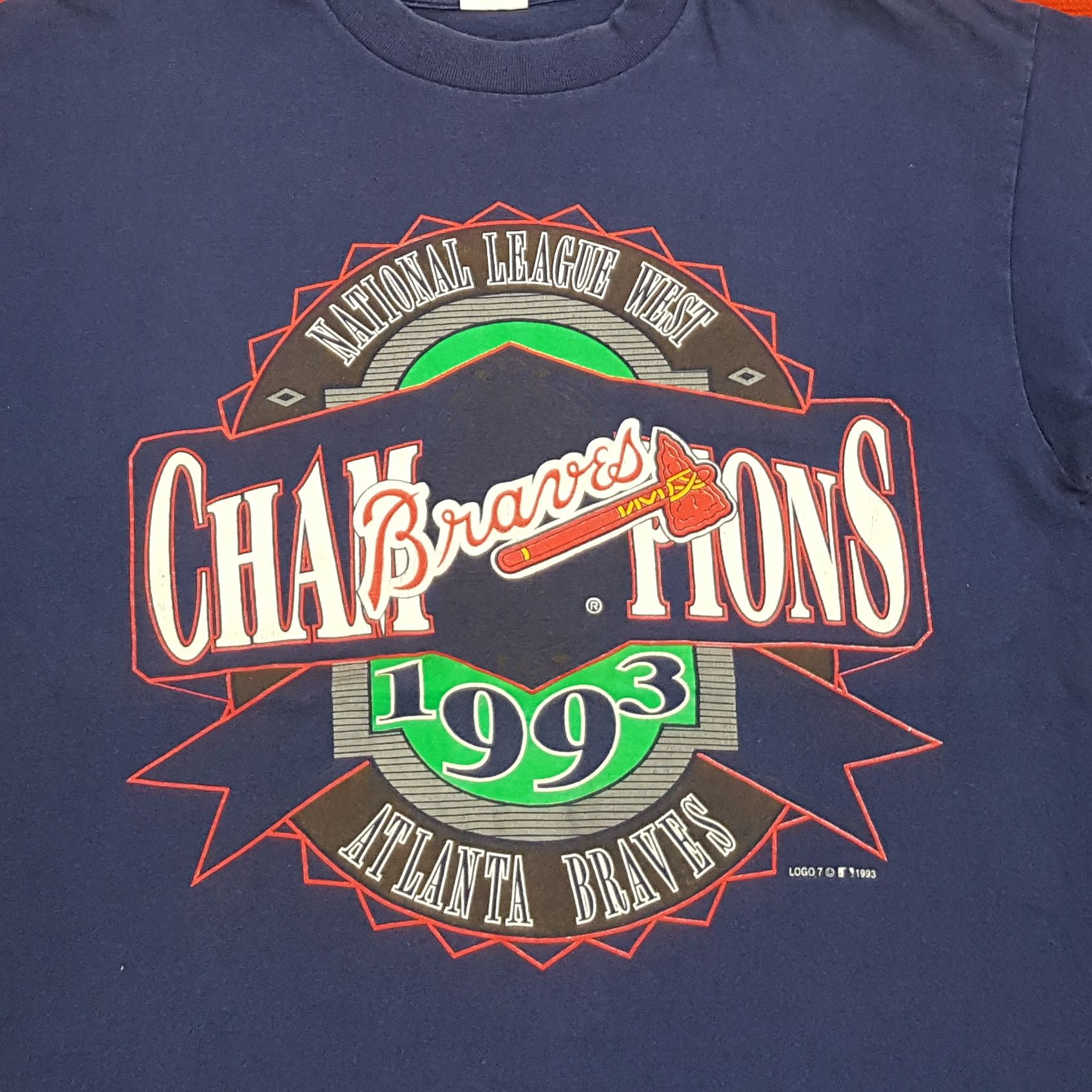 Logo 7 × MLB × Vintage Atlanta Braves Baseball Team MLB Vintage Tshirt Size US L / EU 52-54 / 3 - 2 Thumbnail