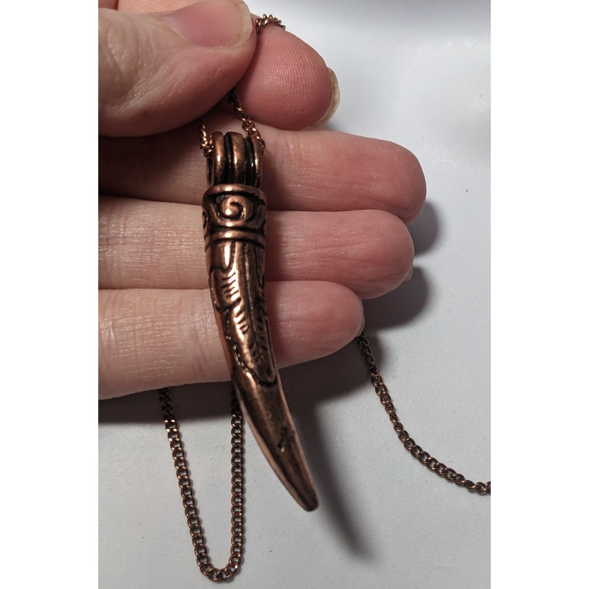 Other Buckle Copper Tone Distressed Engraved Claw Necklace Size ONE SIZE - 7 Thumbnail