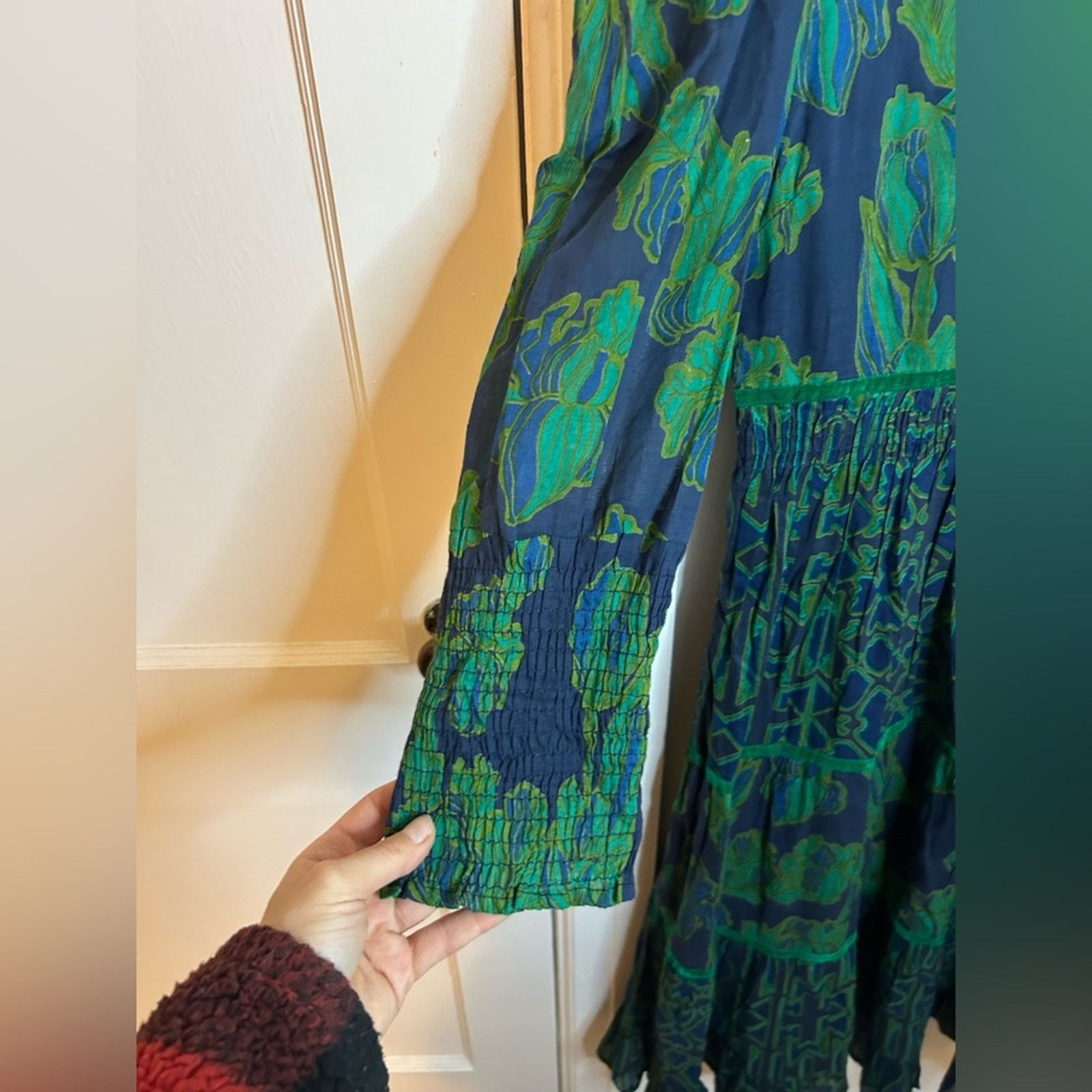 Other Ro’s Garden Navy Tulip Tiered Midi Dress Size M / US 6-8 / IT 42-44 - 3 Thumbnail