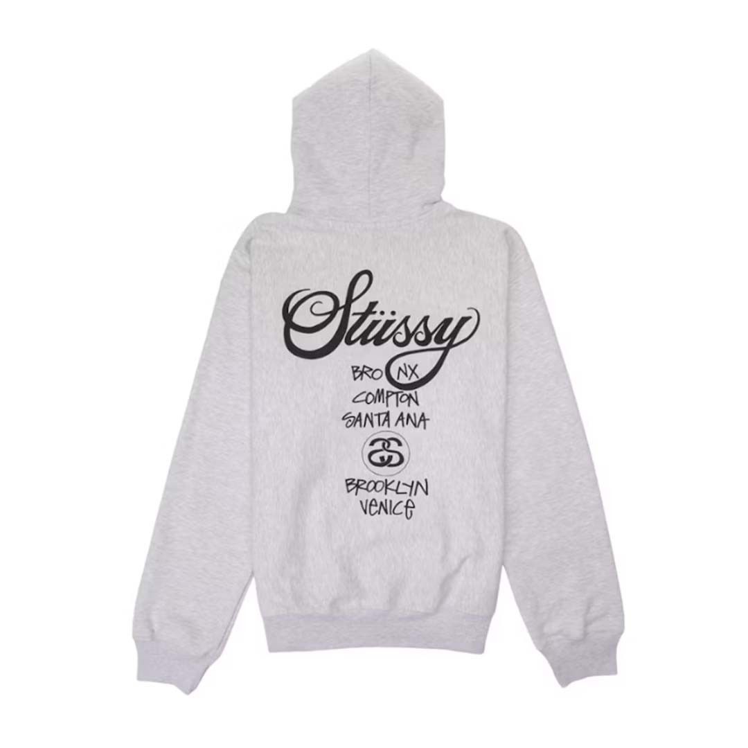 Stussy World Tour Hoodie Grey Size US M / EU 48-50 / 2 - 1 Thumbnail