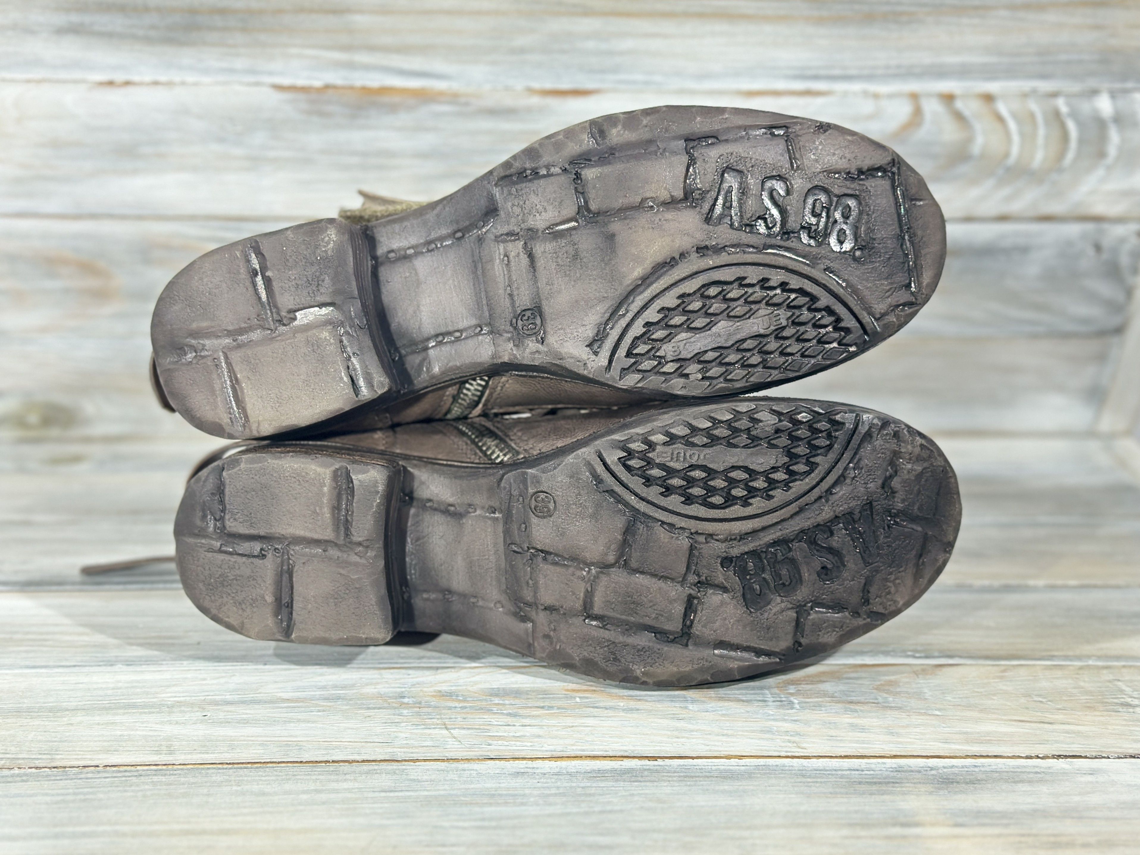 A.S.98 A.S.98 Lace Up Zip Leather Boots Made In Italy Luxury Brand Size US 9 / IT 39 - 8 Thumbnail