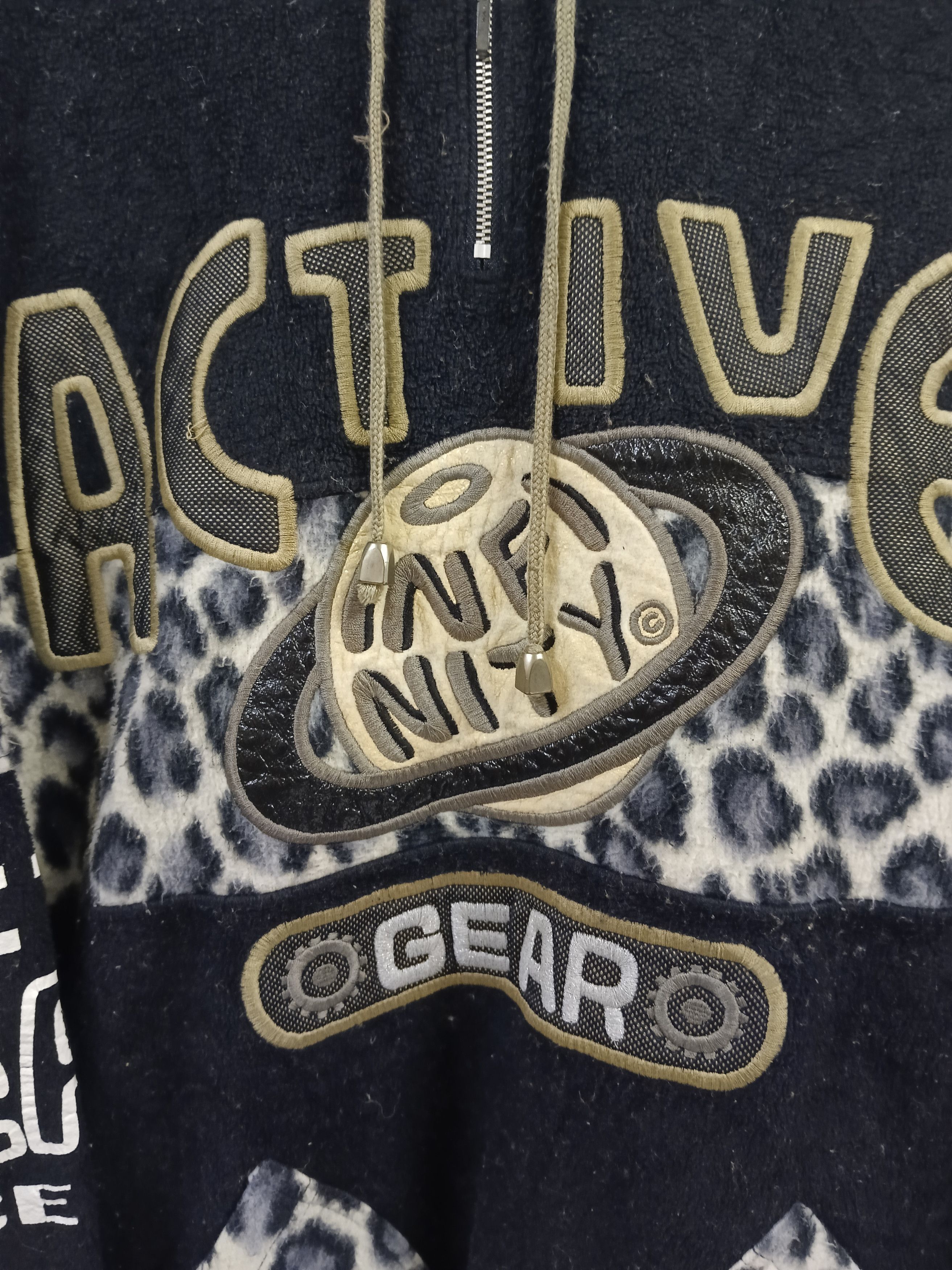 Japanese Brand ACTIVE INFINITY GEAR SPELLOUT LEOPARD FULLPRINT FLEECE Size US XL / EU 56 / 4 - 3 Thumbnail