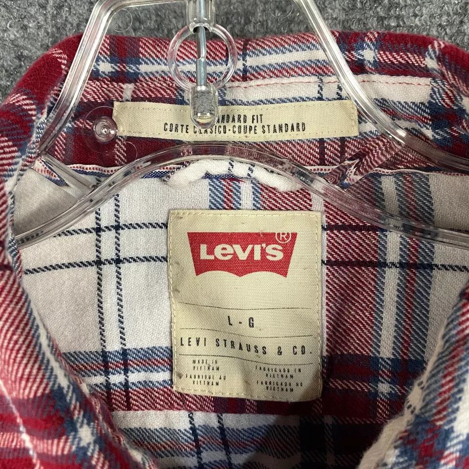 Levi's Levi's Shirt Men's Large Standard Fit Plaid Long Sleeve Size US L / EU 52-54 / 3 - 3 Thumbnail