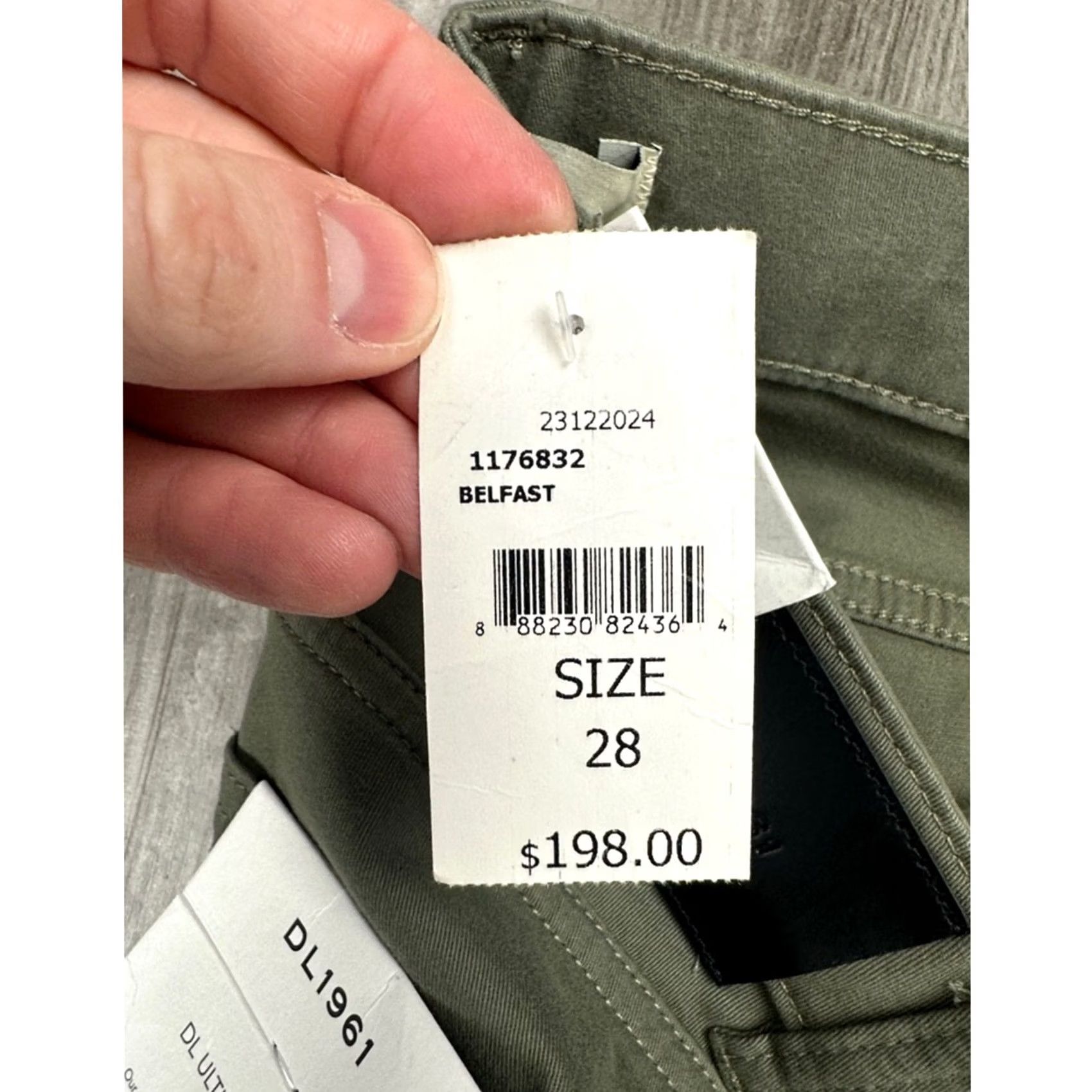 DL1961 DL1961 Nick Slim Fit Belfast Ultimate Twill Chino Jeans - 28x32 Green Men 28 Regular Straight NWT Size US 28 / EU 44 - 8 Thumbnail