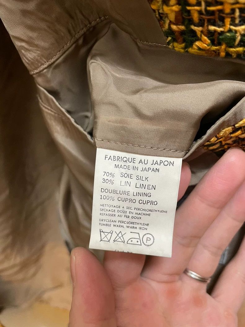 Yohji Yamamoto Yohji Yamamoto size s 89SS Yellow Silk Hand-woven Suit 2501 Size 38R - 7 Thumbnail