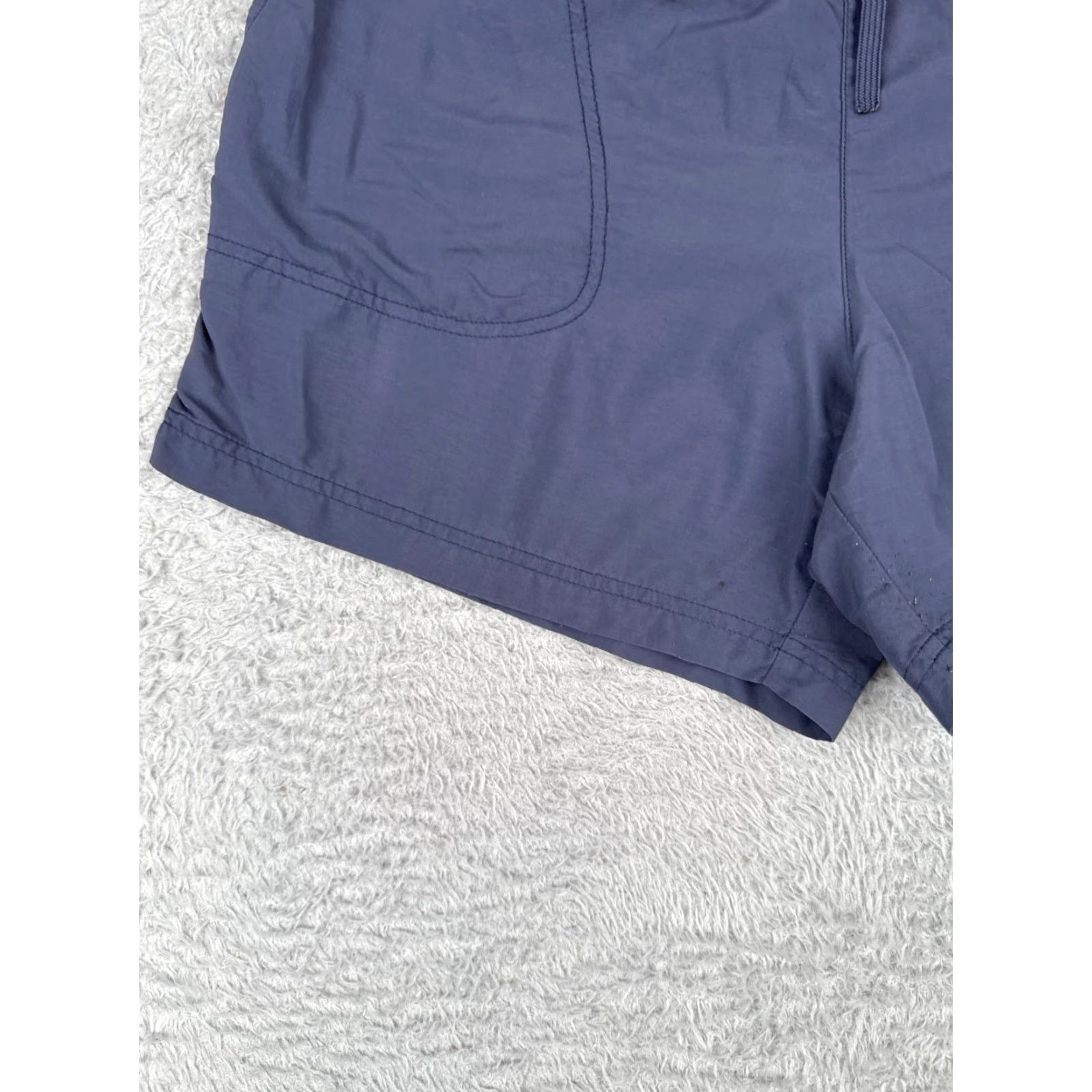 Vintage Columbia Shorts Women Medium Blue Elastic Waist 100% Nylon Gym Run Sports Size 32" / US 10 / IT 46 - 3 Thumbnail