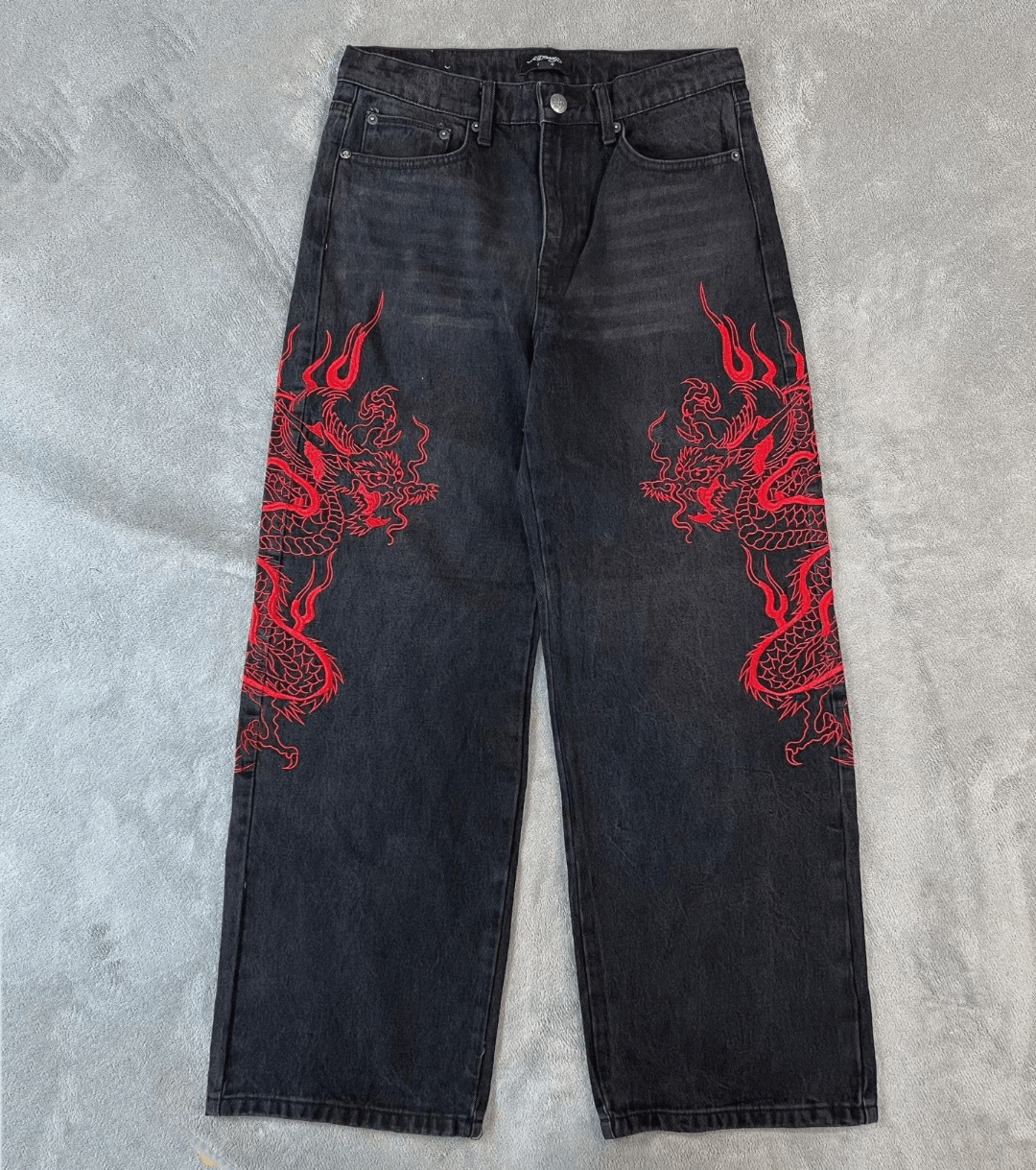 Ed Hardy ed hardy red dragon baggy jeans Size US 34 / EU 50 - 2 Thumbnail