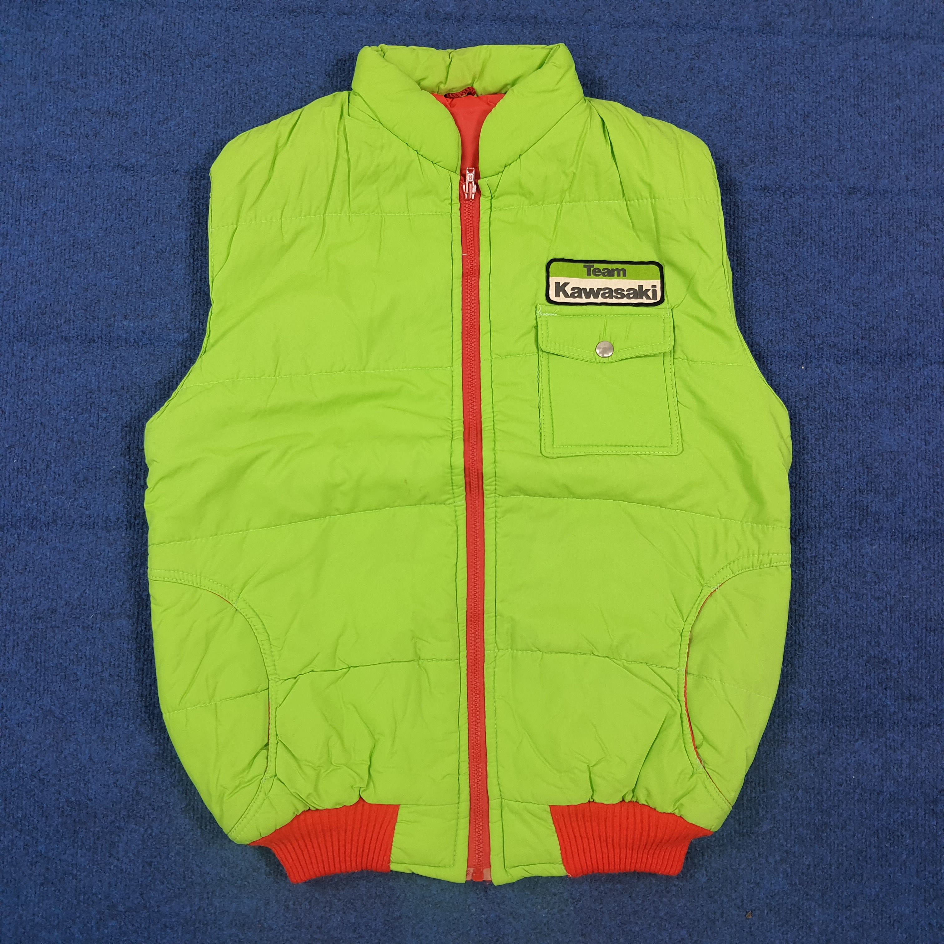 Japanese Brand Vintage KAWASAKI Team Japan Motors Racing Vests C308N27 Size US M / EU 48-50 / 2 - 1 Thumbnail