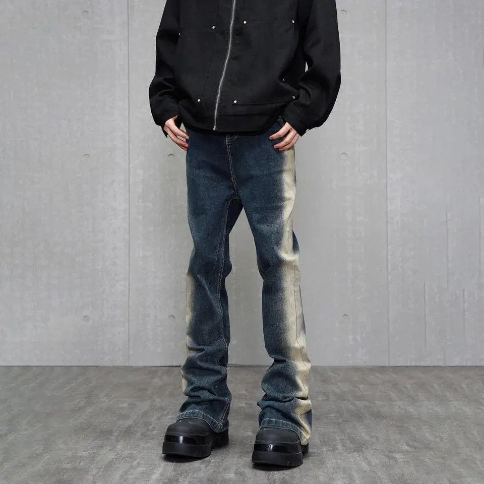 Japanese Brand × Jean Slim Flared Streetwear Vintage Design Jeans Size US 32 / EU 48 - 4 Thumbnail