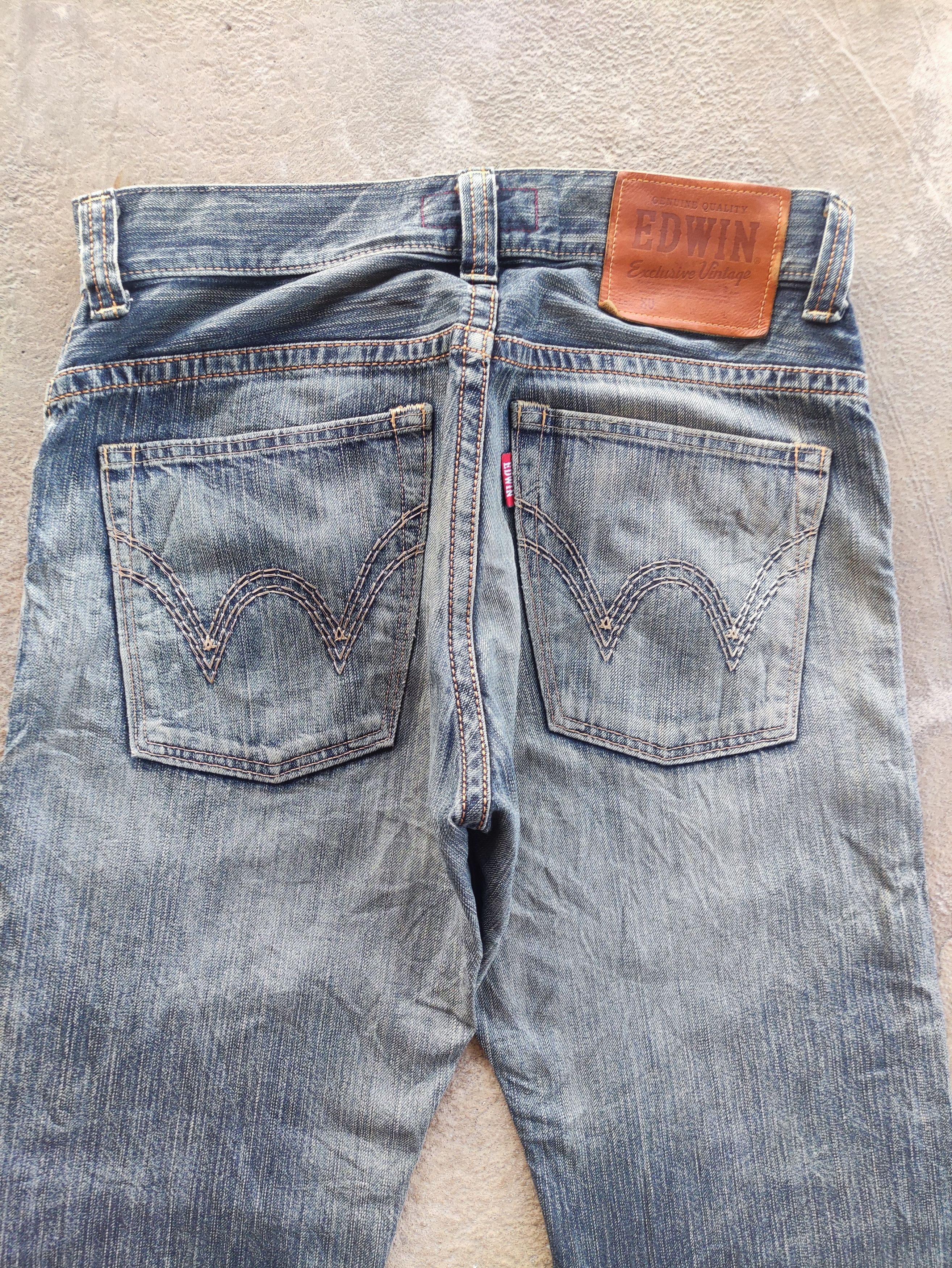 Edwin Vintage Edwin Distress Faded Edwin W35 Size US 35 - 10 Thumbnail