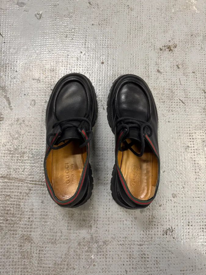 Gucci 2000s Gucci Black Leather Italian Loafers Size US 8 / EU 41 - 4 Thumbnail