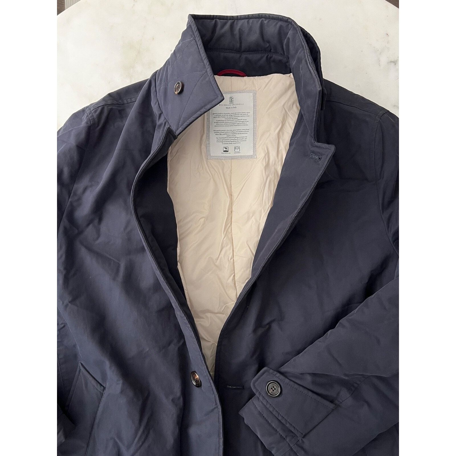 Brunello Cucinelli $6000 Brunello Cucinelli Navy Thermore Down Parka IT50 Size US M / EU 48-50 / 2 - 2 Thumbnail