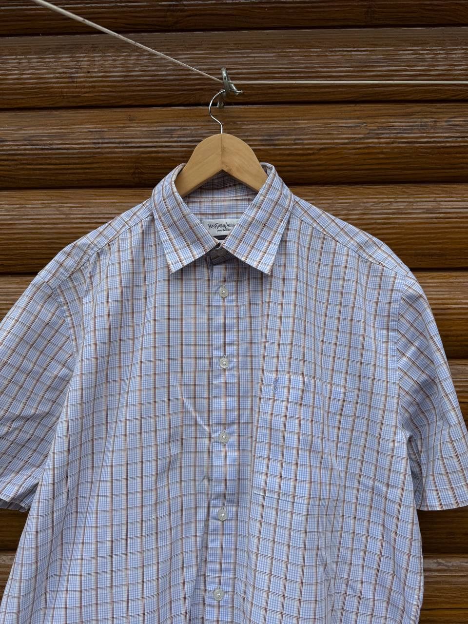 Yves Saint Laurent YSL Yves Saint Laurent Short Sleeve Shirt Logo Size L Size US L / EU 52-54 / 3 - 3 Thumbnail