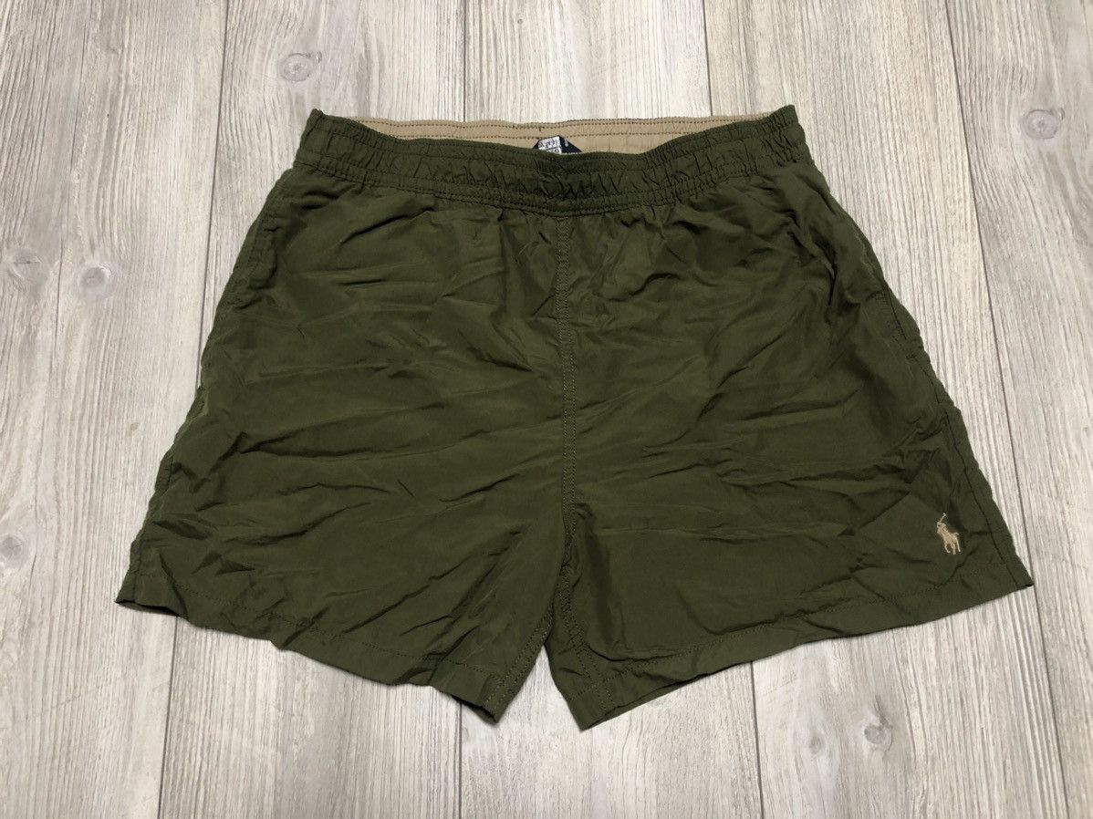 Vintage Vintage 90s Polo Ralph Lauren Nylon Khaki Shorts Casual Hype Size US 32 / EU 48 - 1 Thumbnail